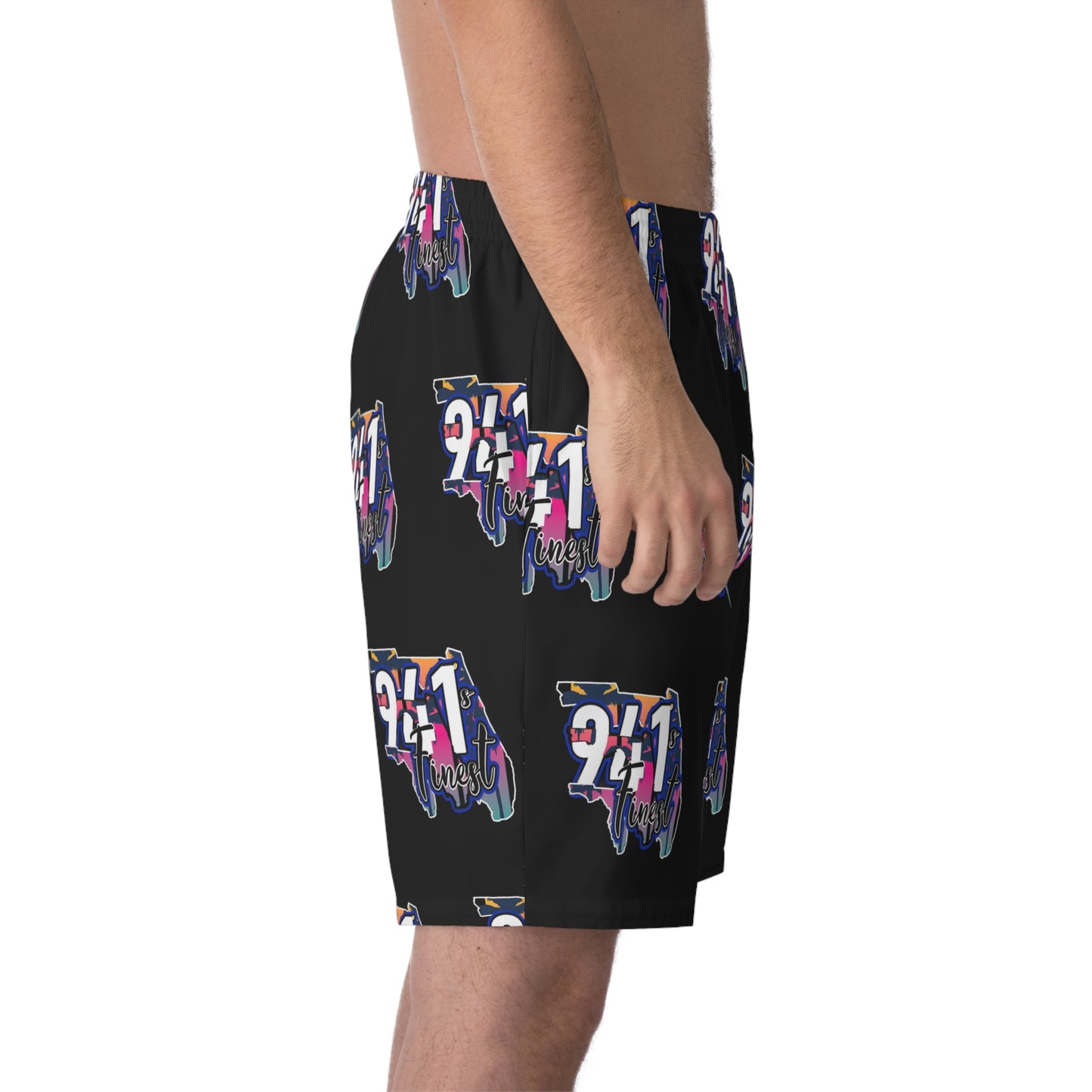 941s finest Men's Elastic Beach Shorts