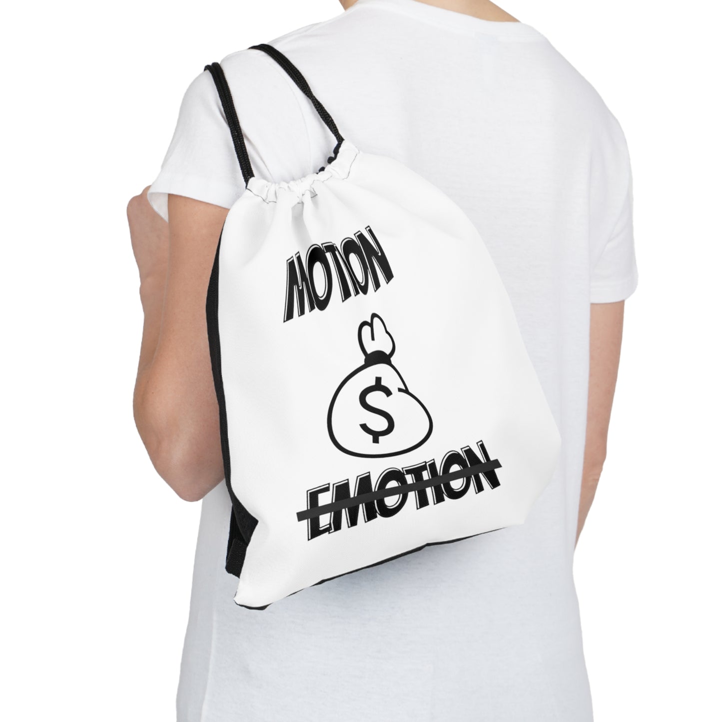 Motion No Emotion Drawstring Bag
