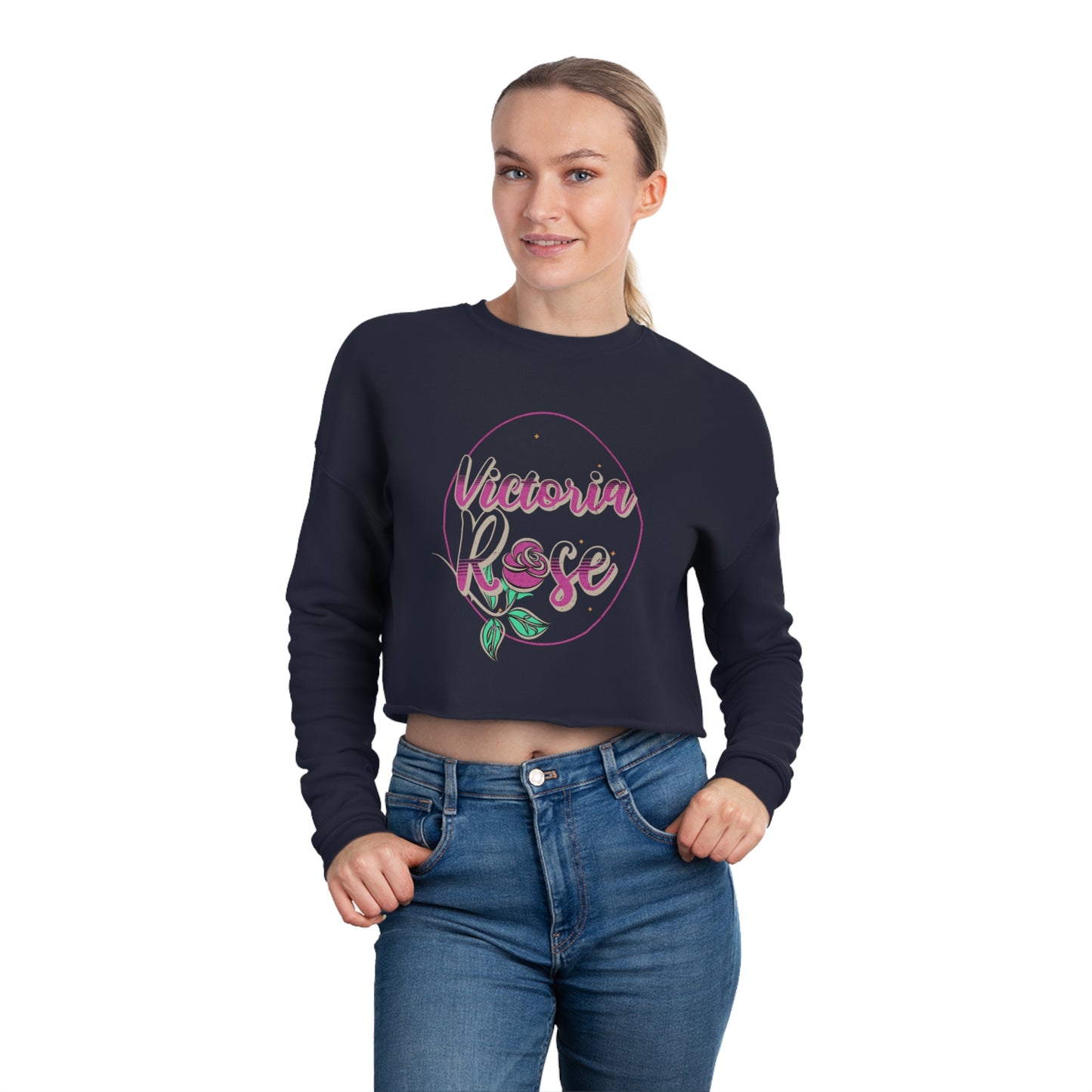 Victoria Rose Cropped Sweatshirt