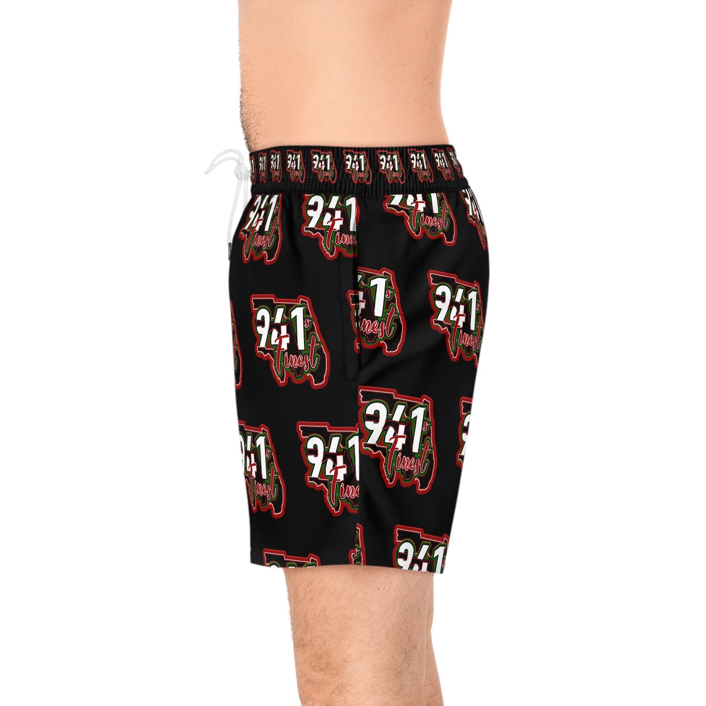 941s Finest Mid-Length Swim Shorts (Solid color design)
