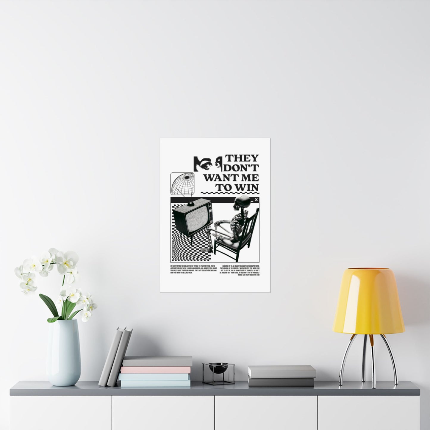 Want Me to Win Poster - Motivational Wall Art | Fromth33rd