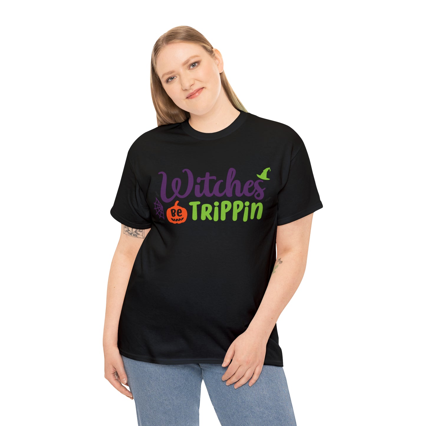 Witches be trippin Unisex Heavy Cotton Tee