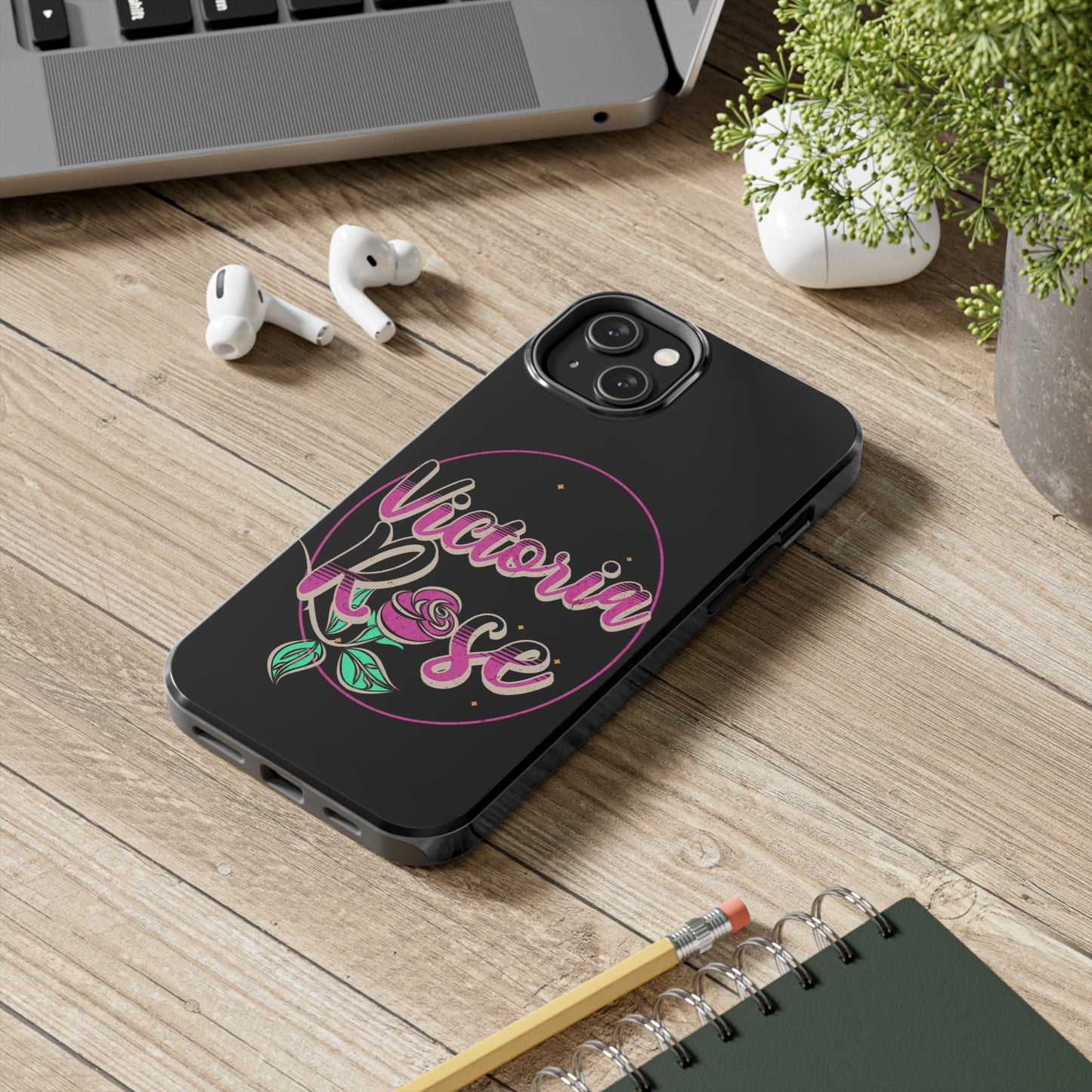 Victoria Rose Phone Case (Black)