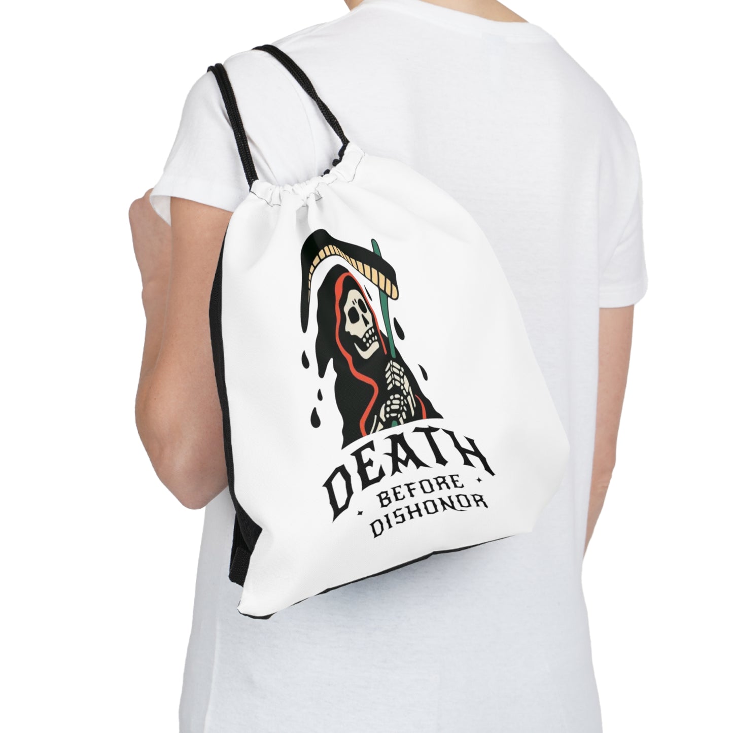 Death before dishonor Drawstring Bag