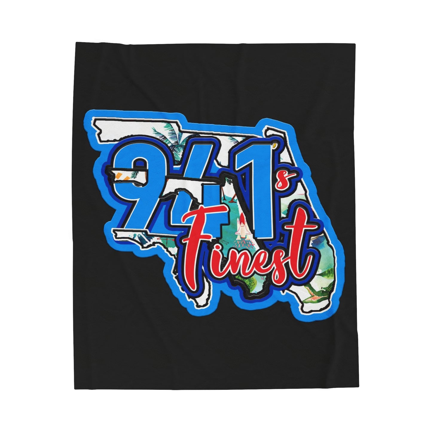 941’s finest Plush Blanket (flag design)