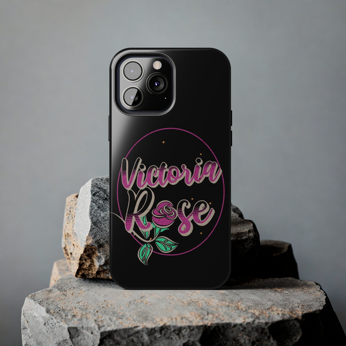Victoria Rose Phone Case (Black)