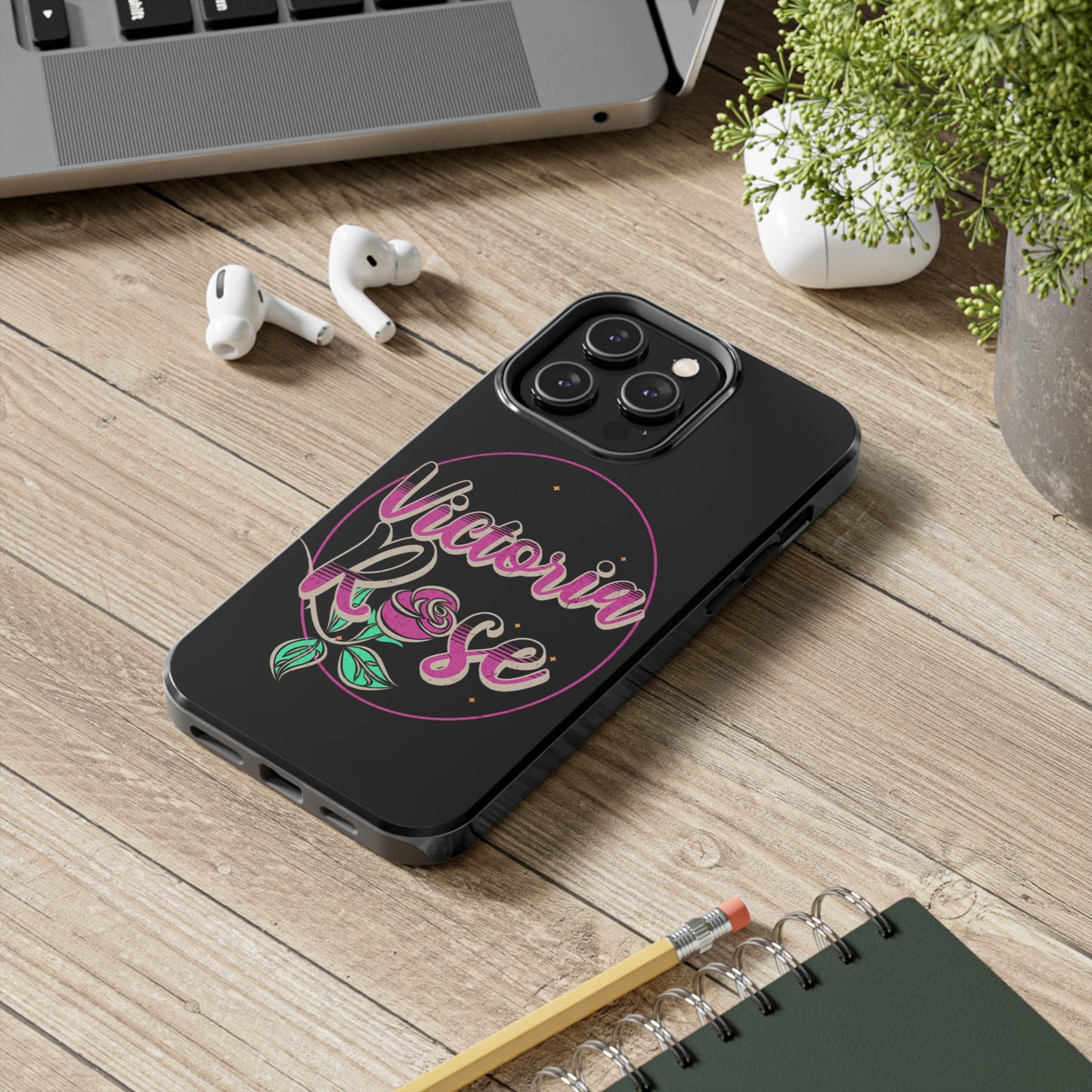 Victoria Rose Phone Case (Black)