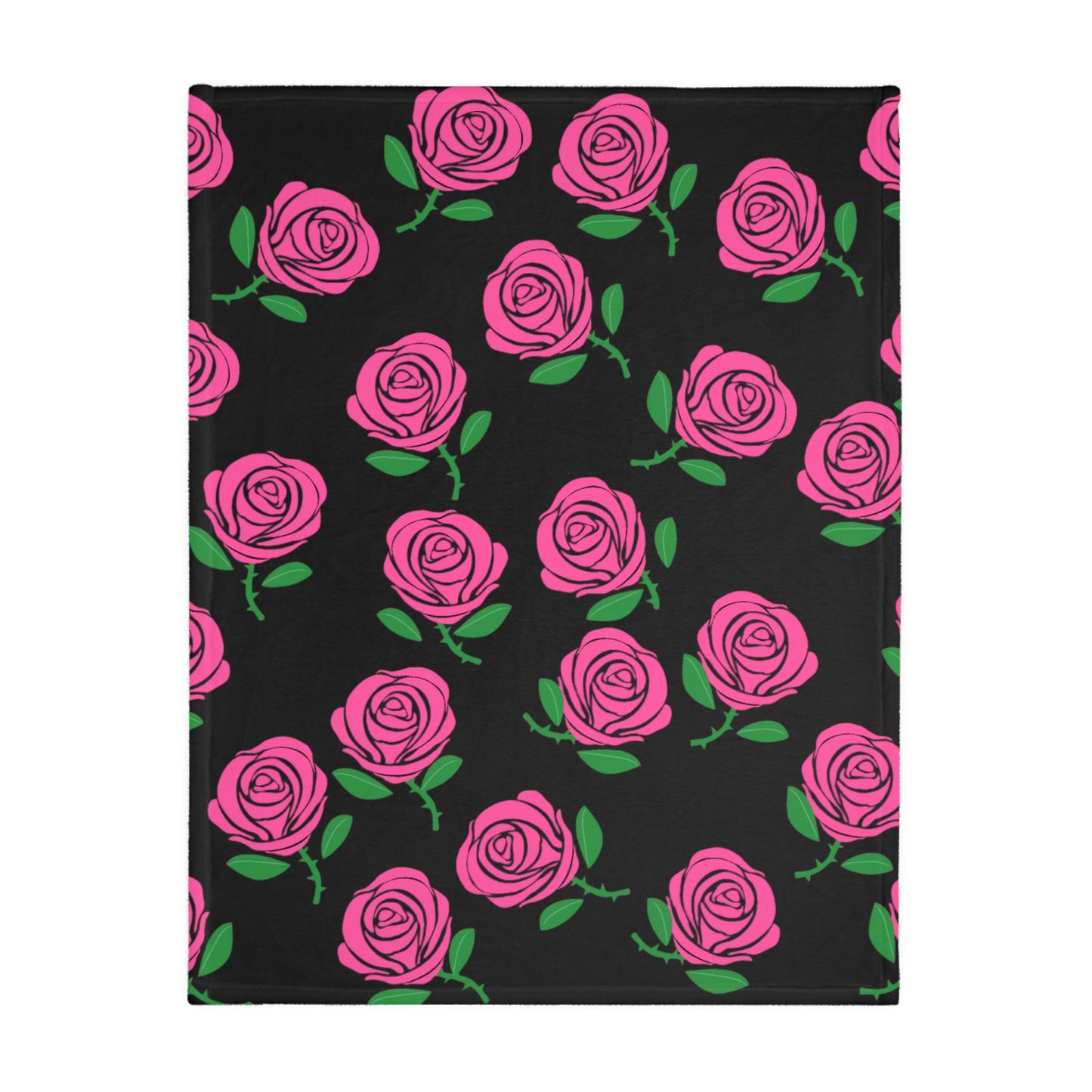 Victoria Rose (Roses everywhere) Velveteen Blanket (Two-sided print)