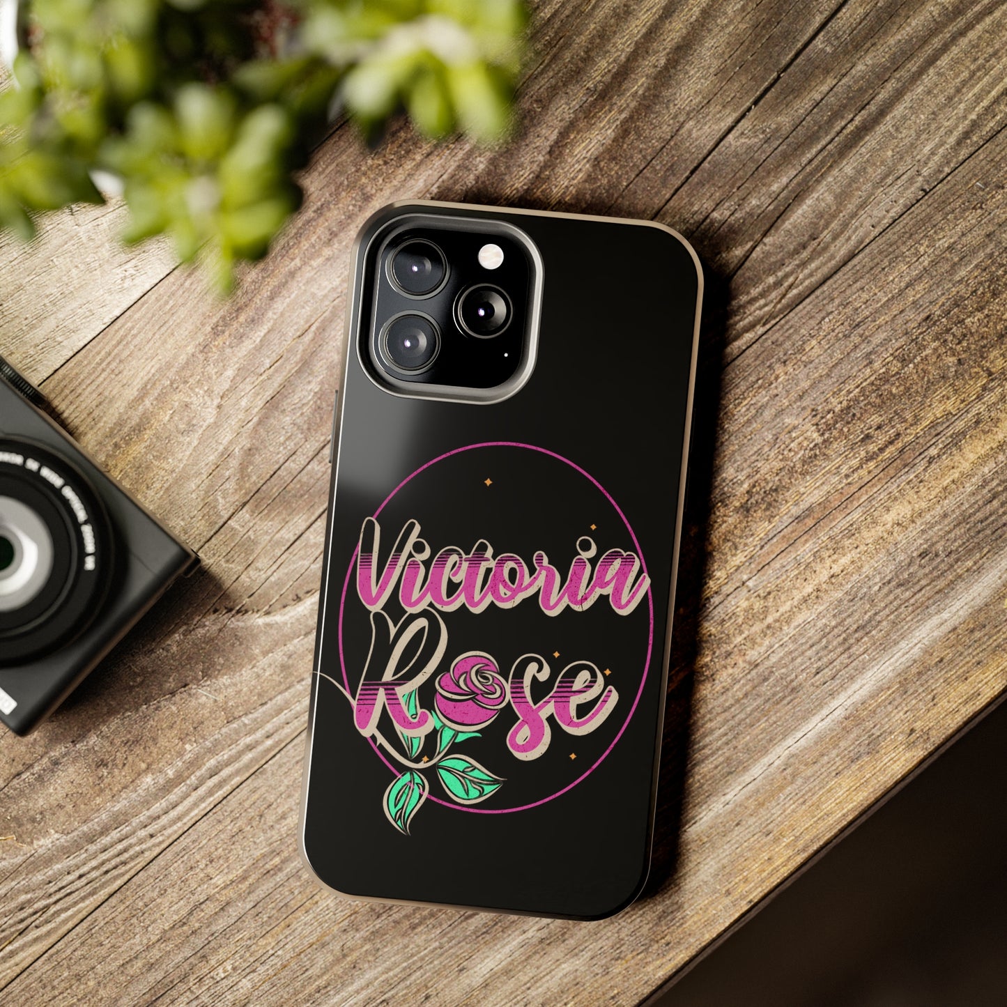 Victoria Rose Phone Case (Black)