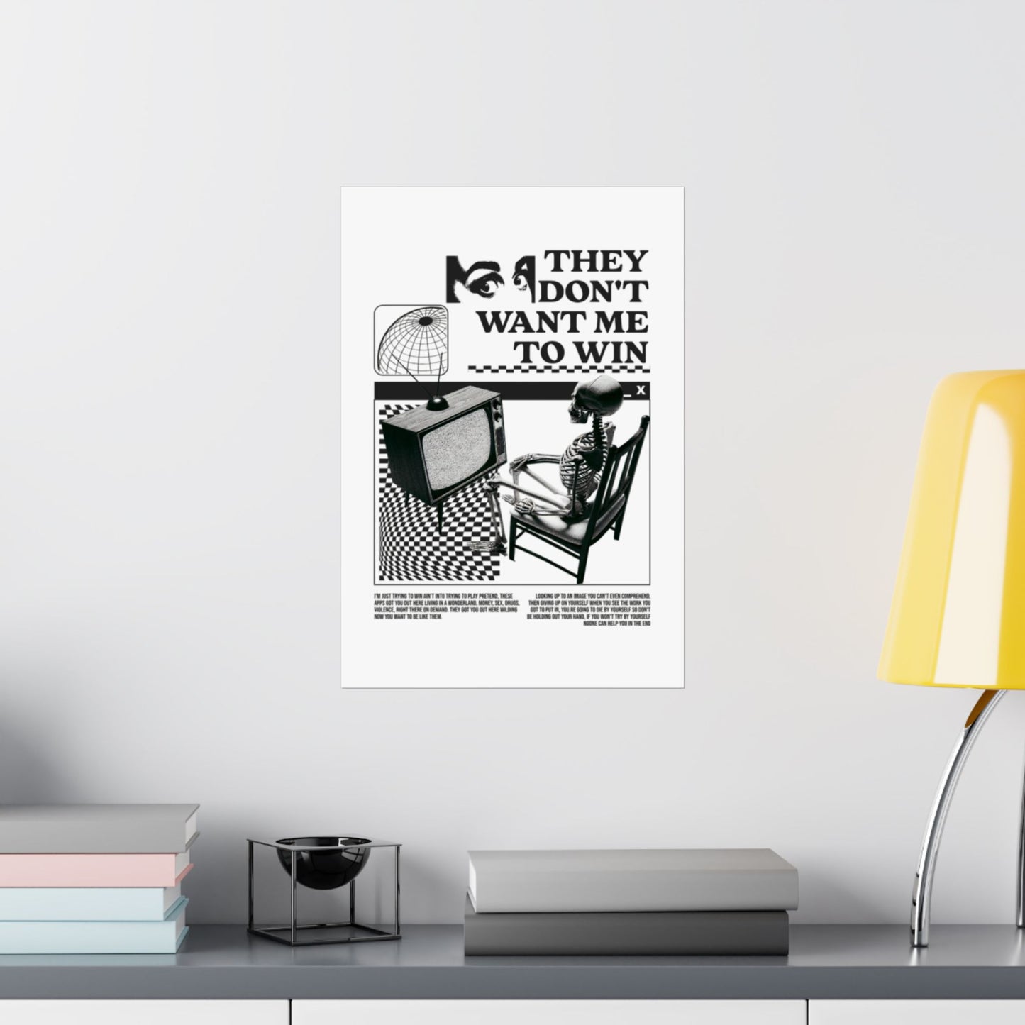 Want Me to Win Poster - Motivational Wall Art | Fromth33rd