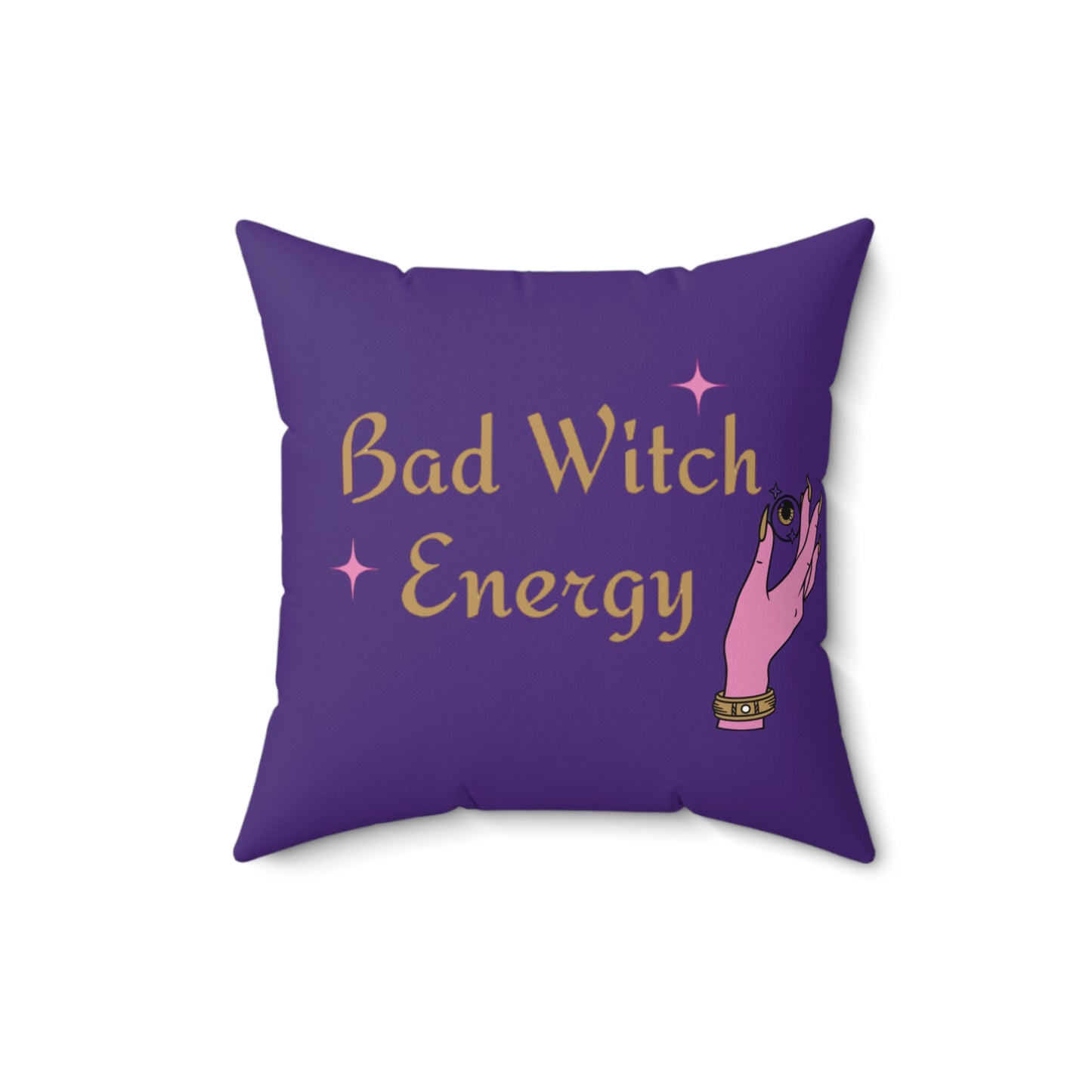 Bad witch energy Square Pillow (Royal Purple)