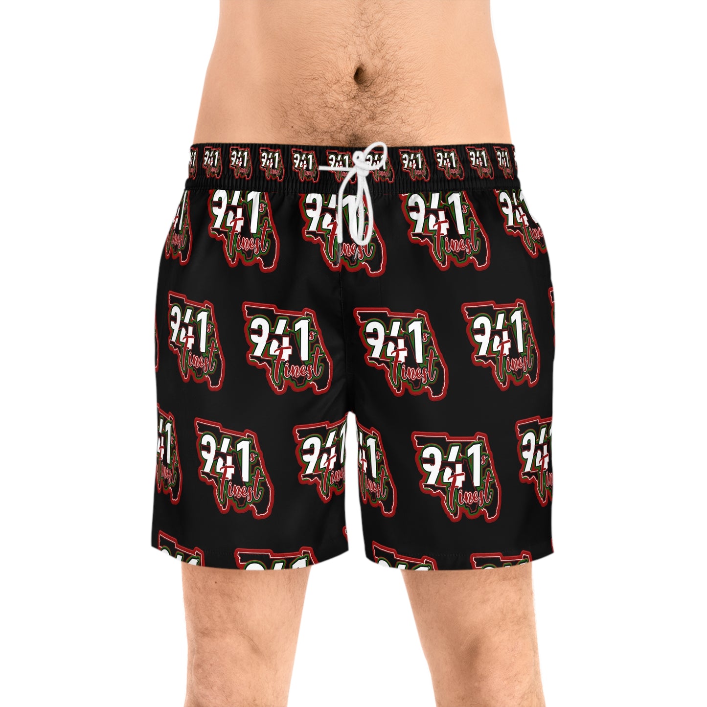 941s Finest Mid-Length Swim Shorts (Solid color design)