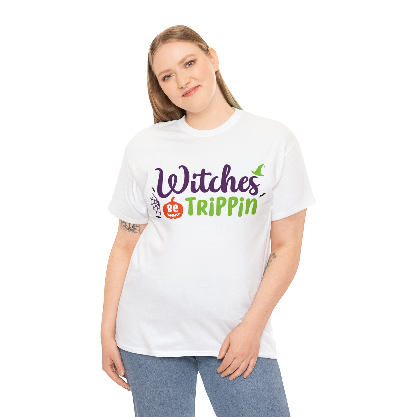 Witches be trippin Unisex Heavy Cotton Tee