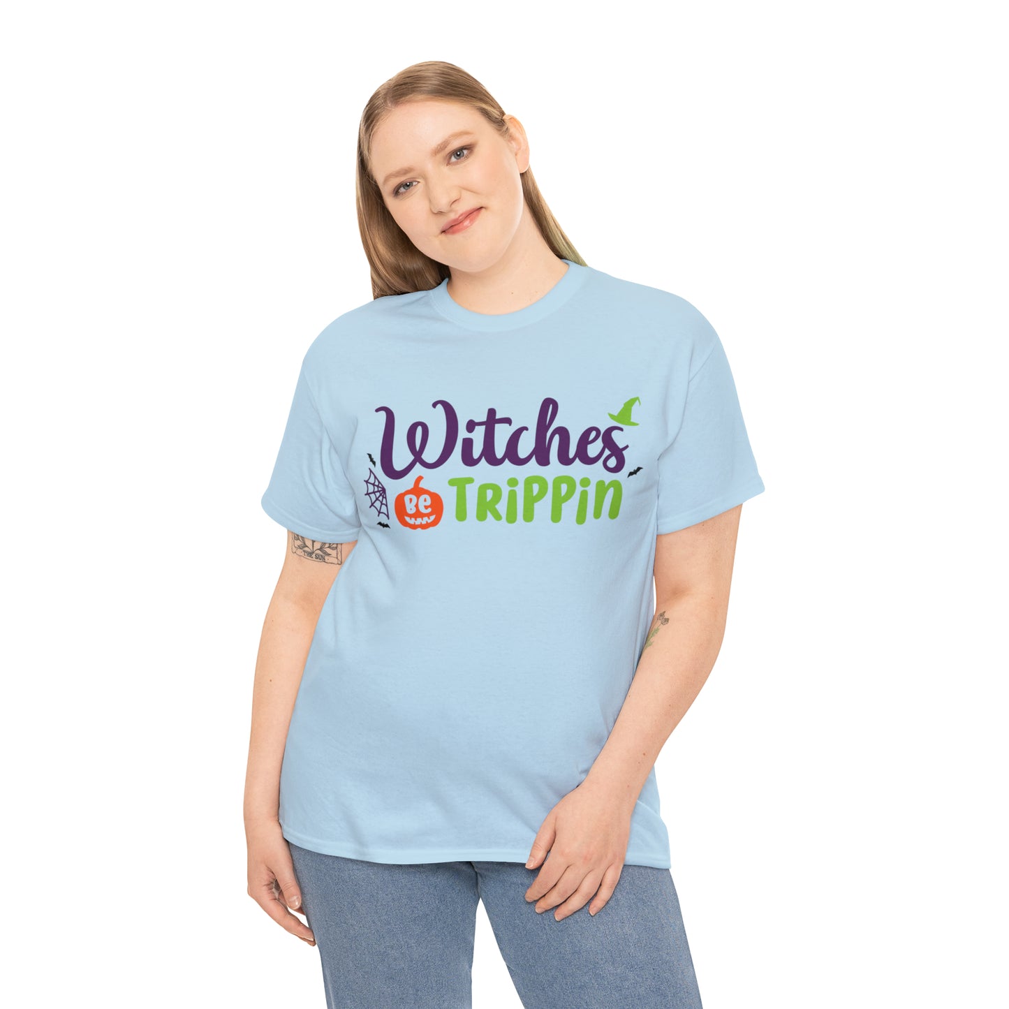Witches be trippin Unisex Heavy Cotton Tee