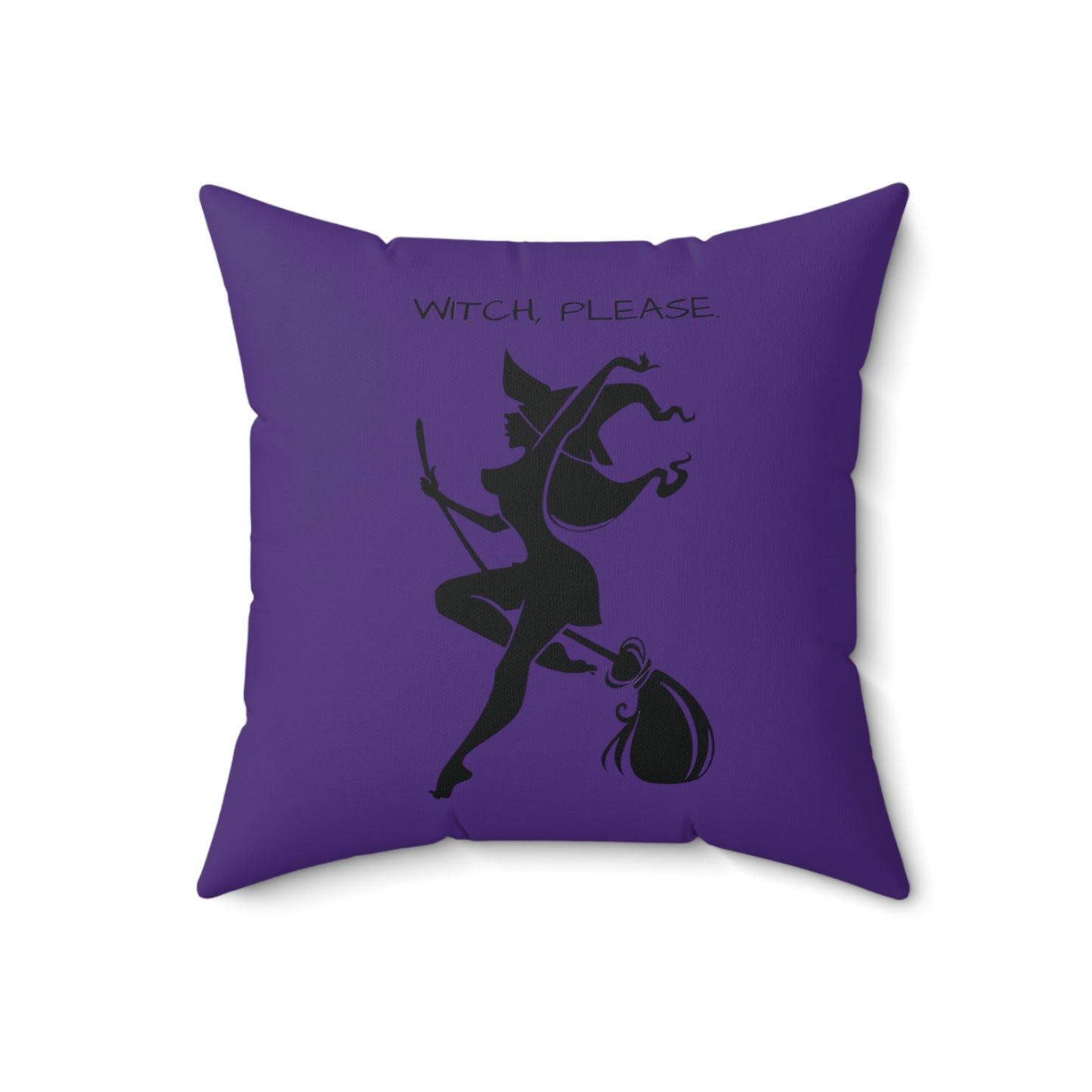 Witch please Square Pillow (Purple)