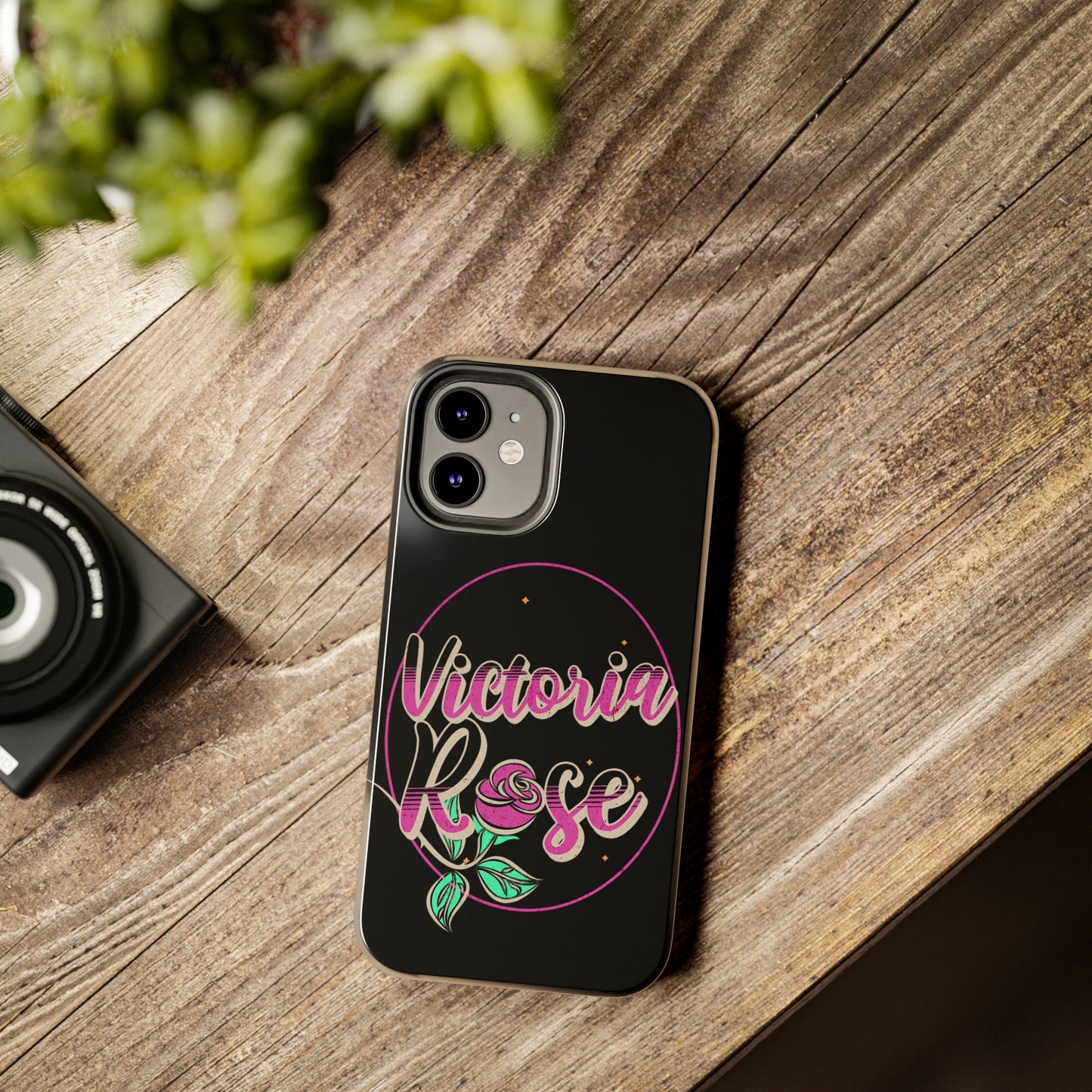 Victoria Rose Phone Case (Black)