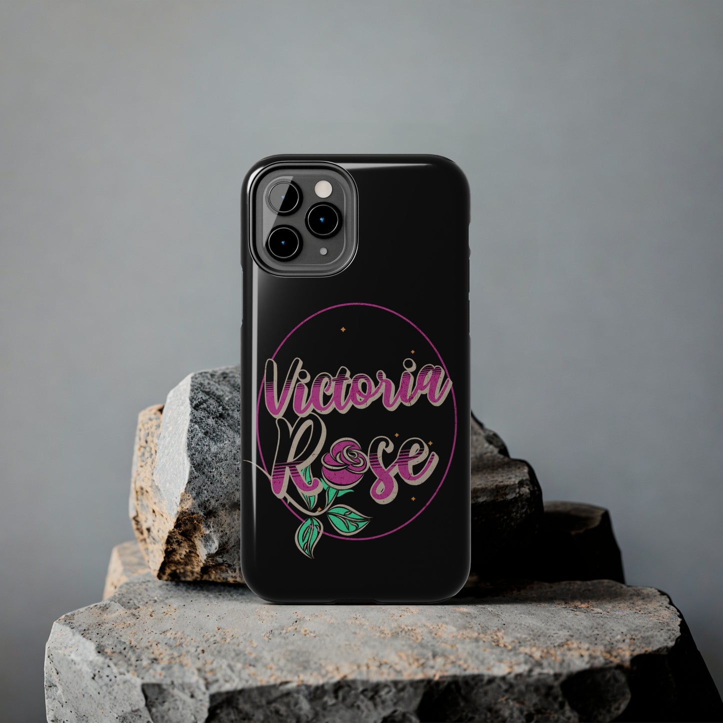 Victoria Rose Phone Case (Black)