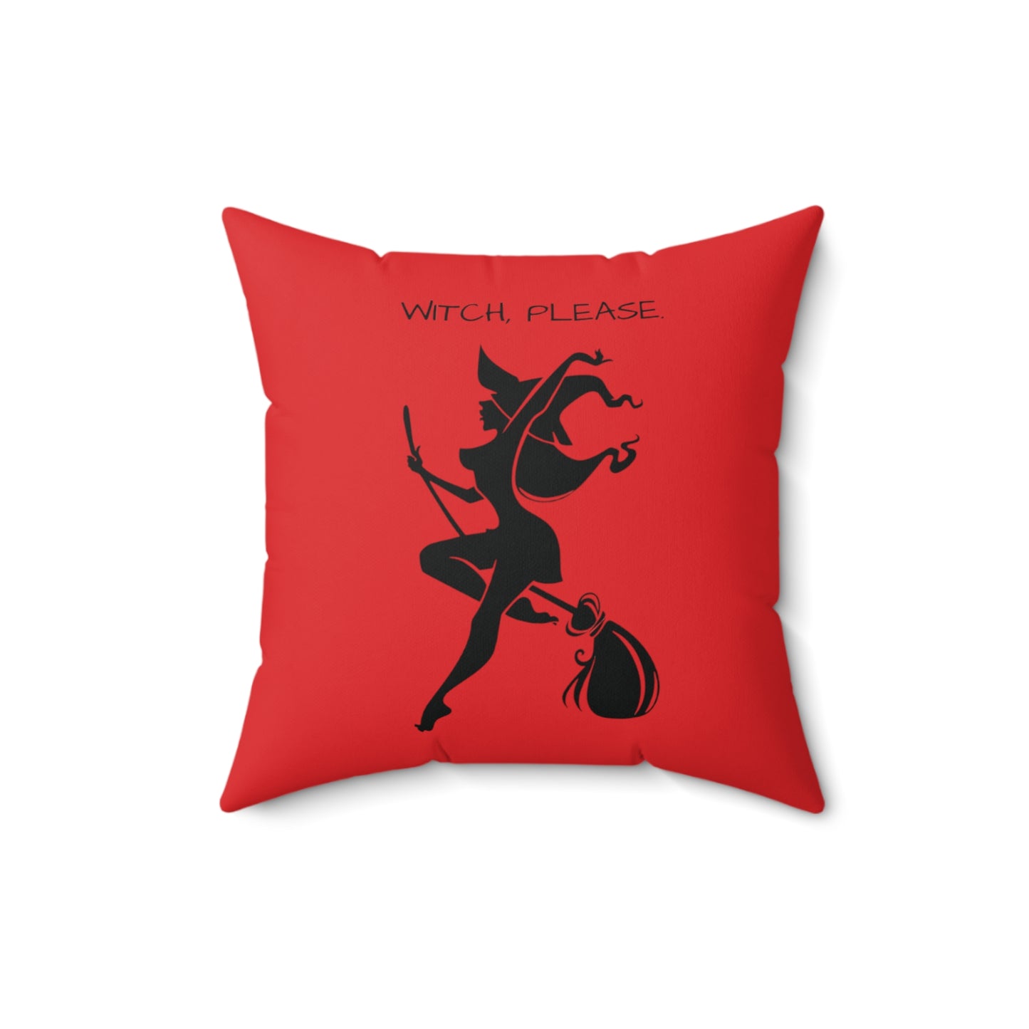 Witch please Square Pillow (Red)