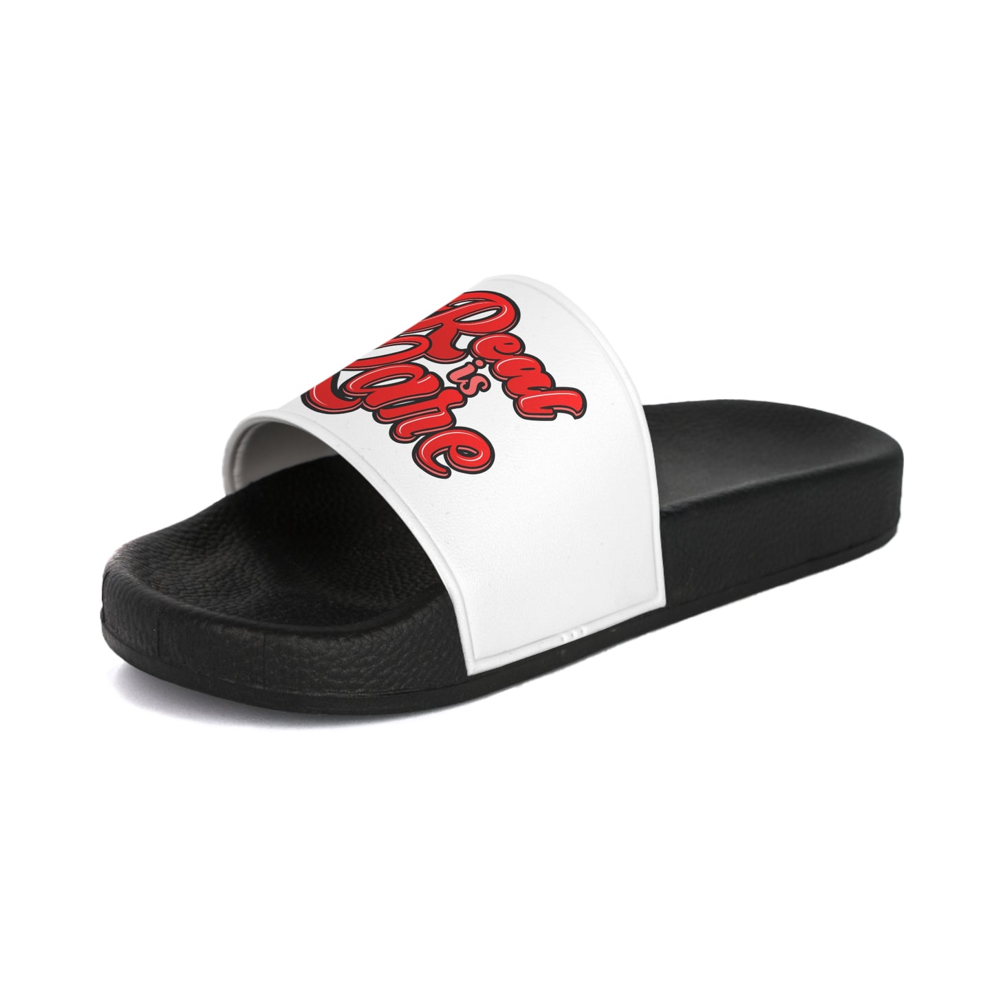 Real is rare Women's Slide Sandals (white)