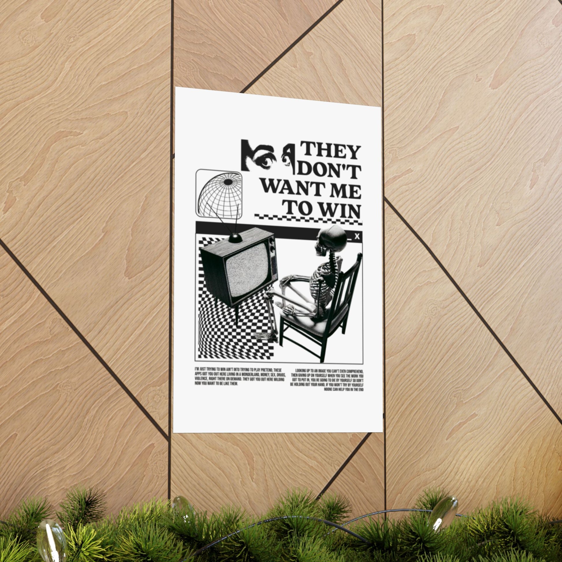 Want Me to Win Poster - Motivational Wall Art | Fromth33rd