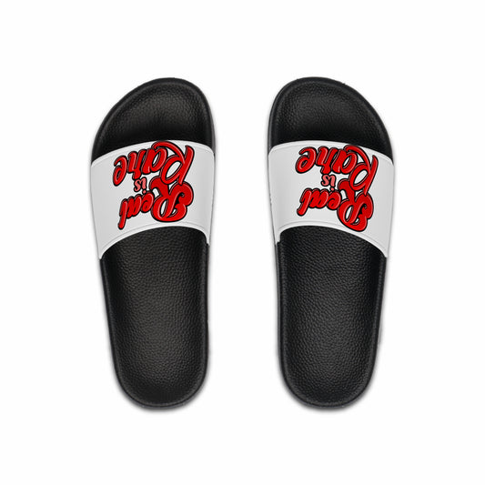 Real is rare Men's Slide Sandals (white)
