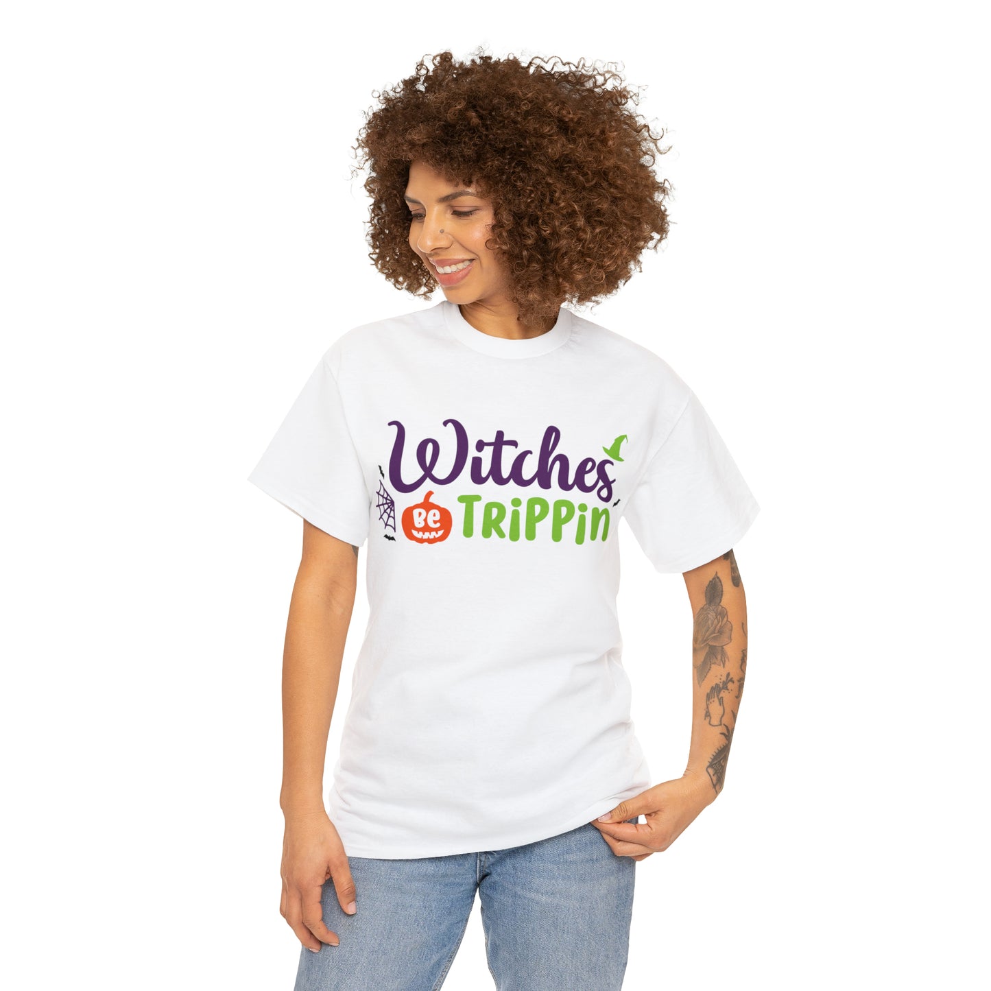 Witches be trippin Unisex Heavy Cotton Tee