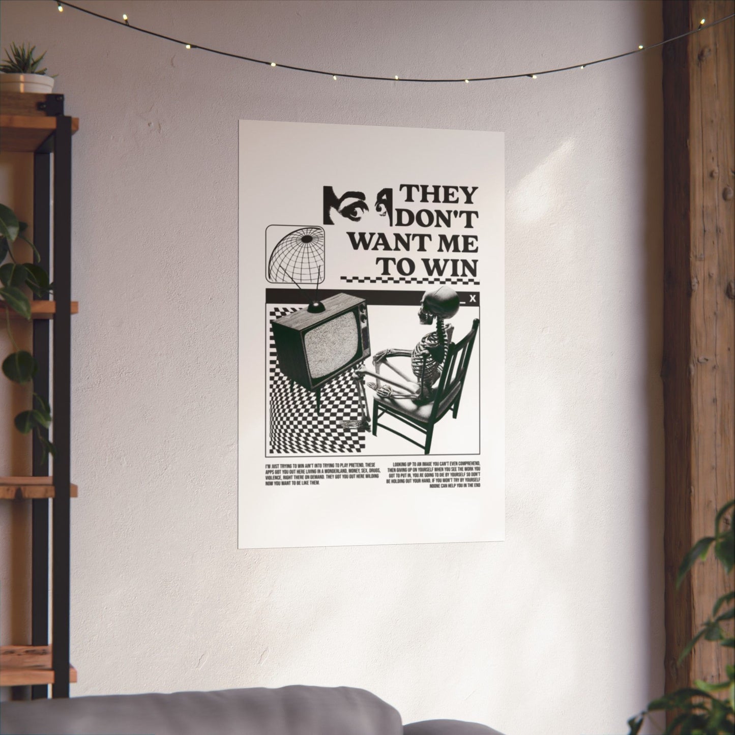 Want Me to Win Poster - Motivational Wall Art | Fromth33rd
