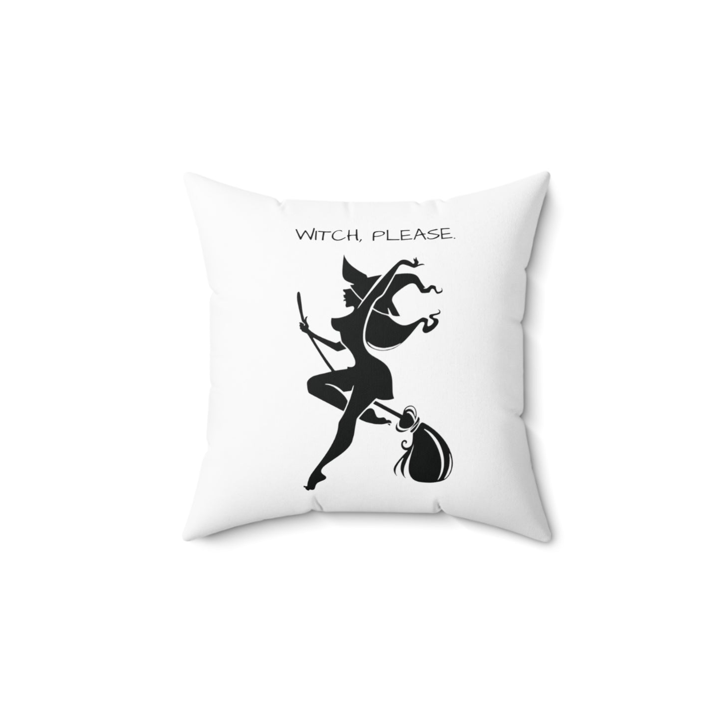 Witch please Square Pillow (Orange)