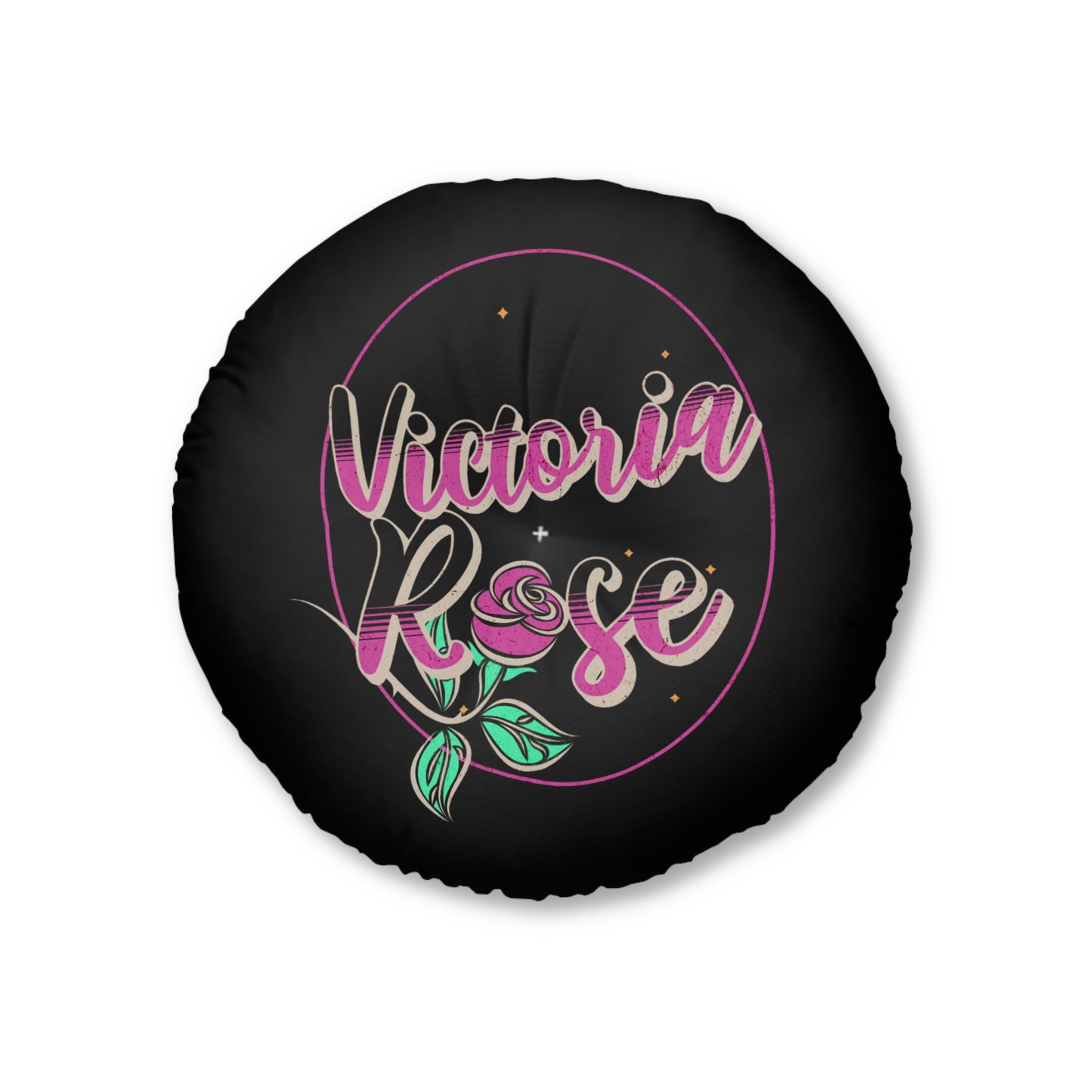 Victoria Rose Tufted Floor Pillow, Round