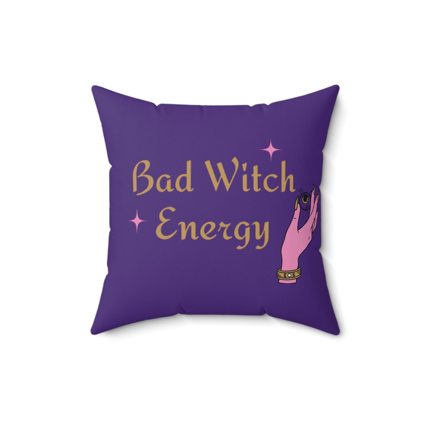 Bad witch energy Square Pillow (Royal Purple)