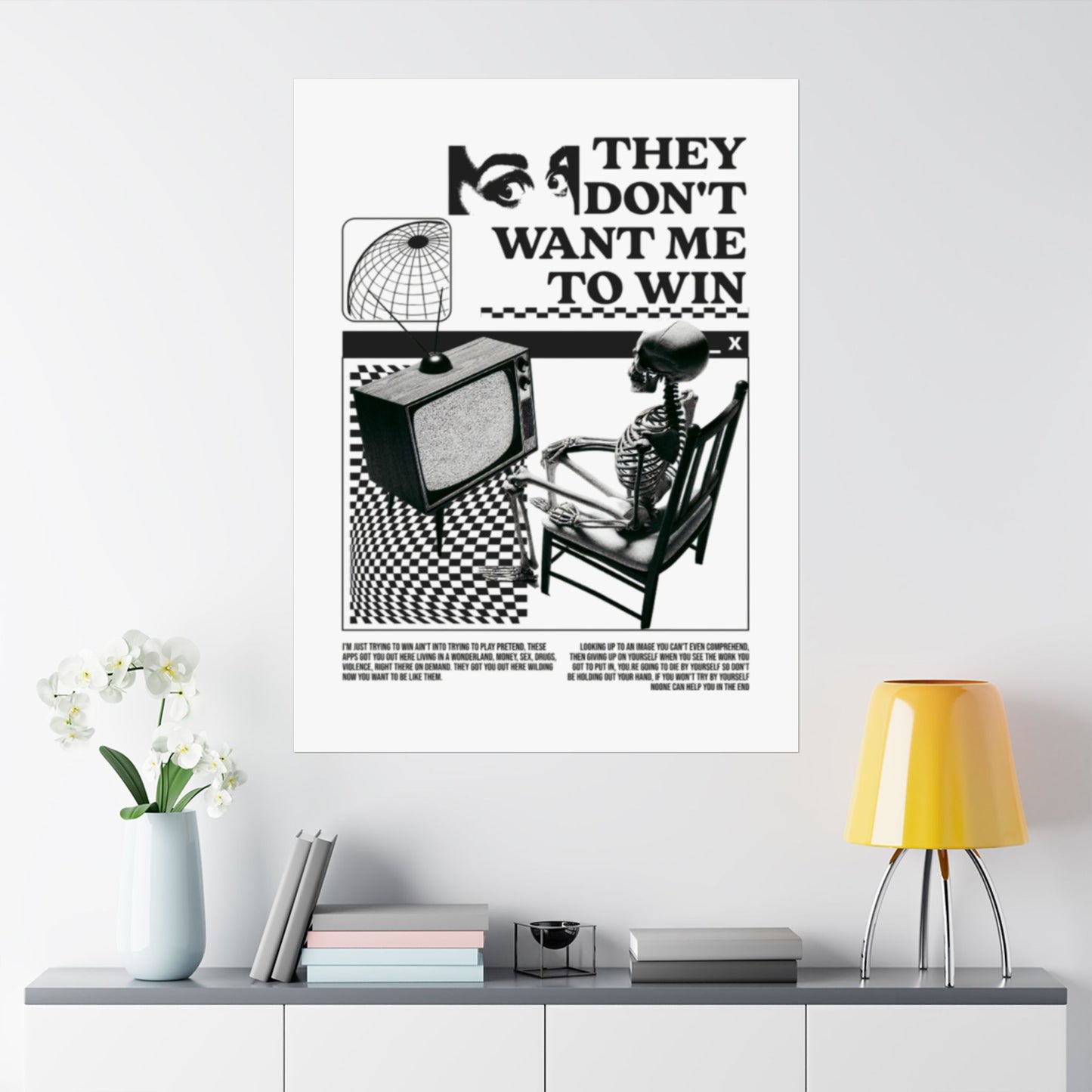 Want Me to Win Poster - Motivational Wall Art | Fromth33rd