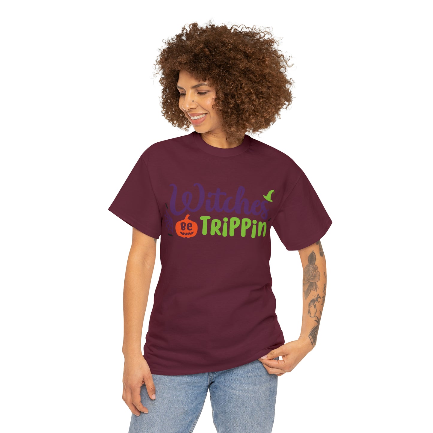 Witches be trippin Unisex Heavy Cotton Tee