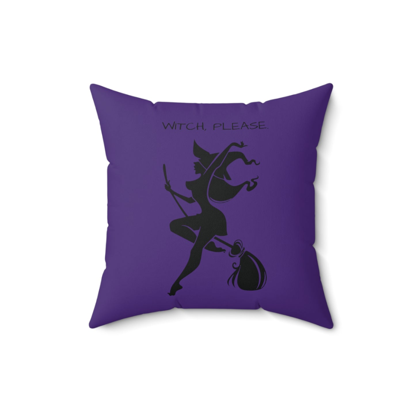 Witch please Square Pillow (Purple)