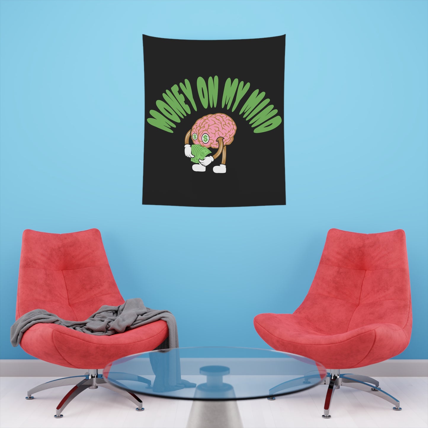Money on my mind Wall Tapestry