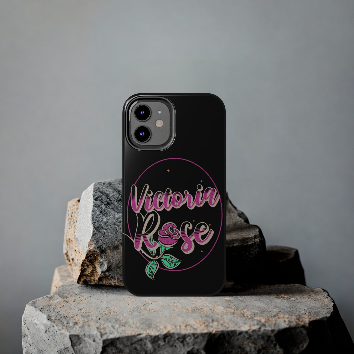 Victoria Rose Phone Case (Black)