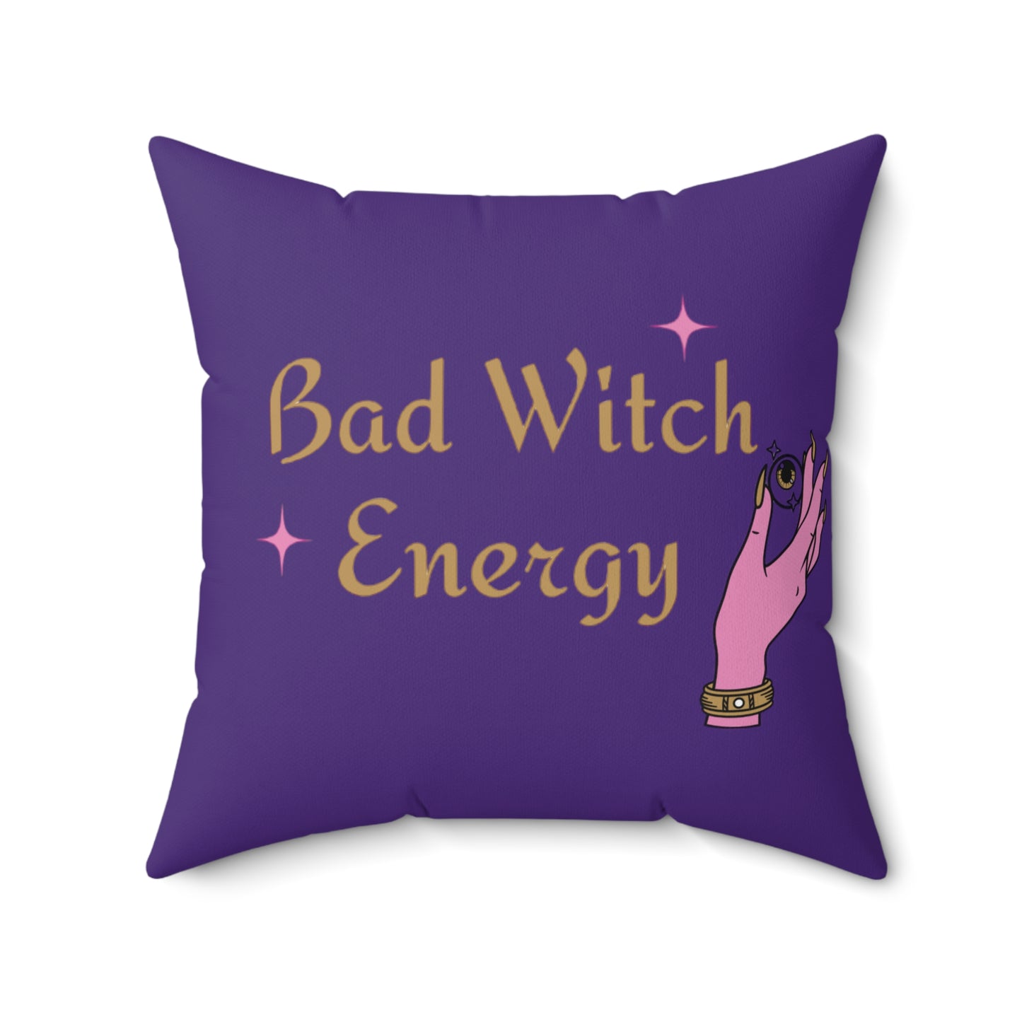 Bad witch energy Square Pillow (Royal Purple)