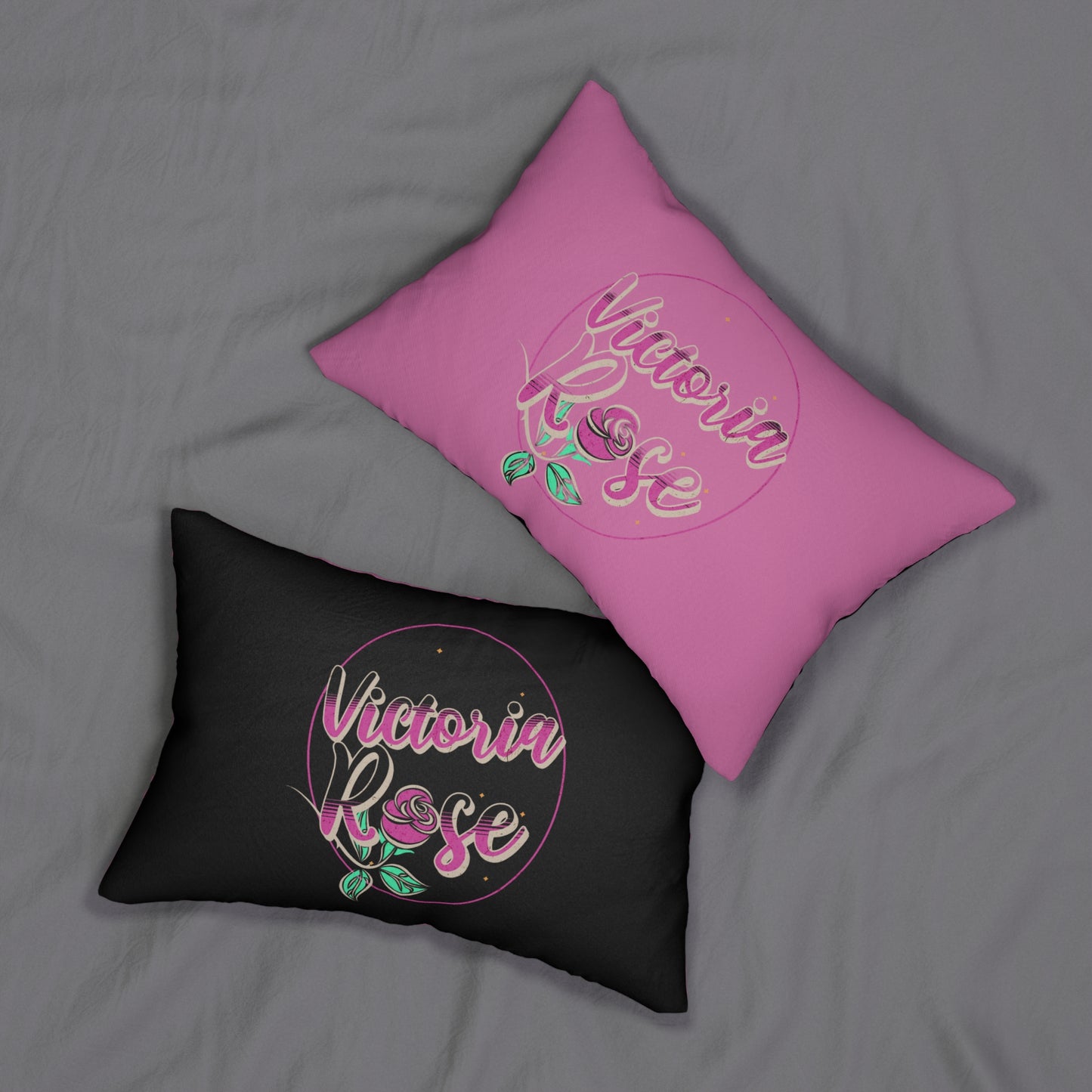 Victoria Rose Polyester Lumbar Pillow