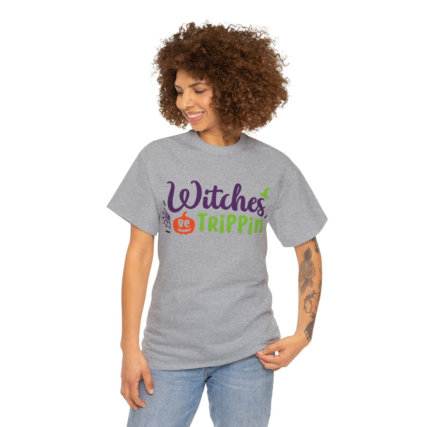 Witches be trippin Unisex Heavy Cotton Tee