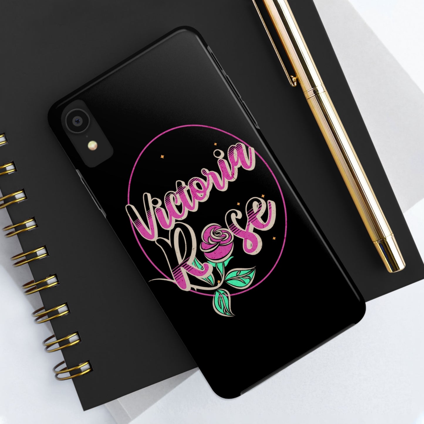 Victoria Rose Phone Case (Black)