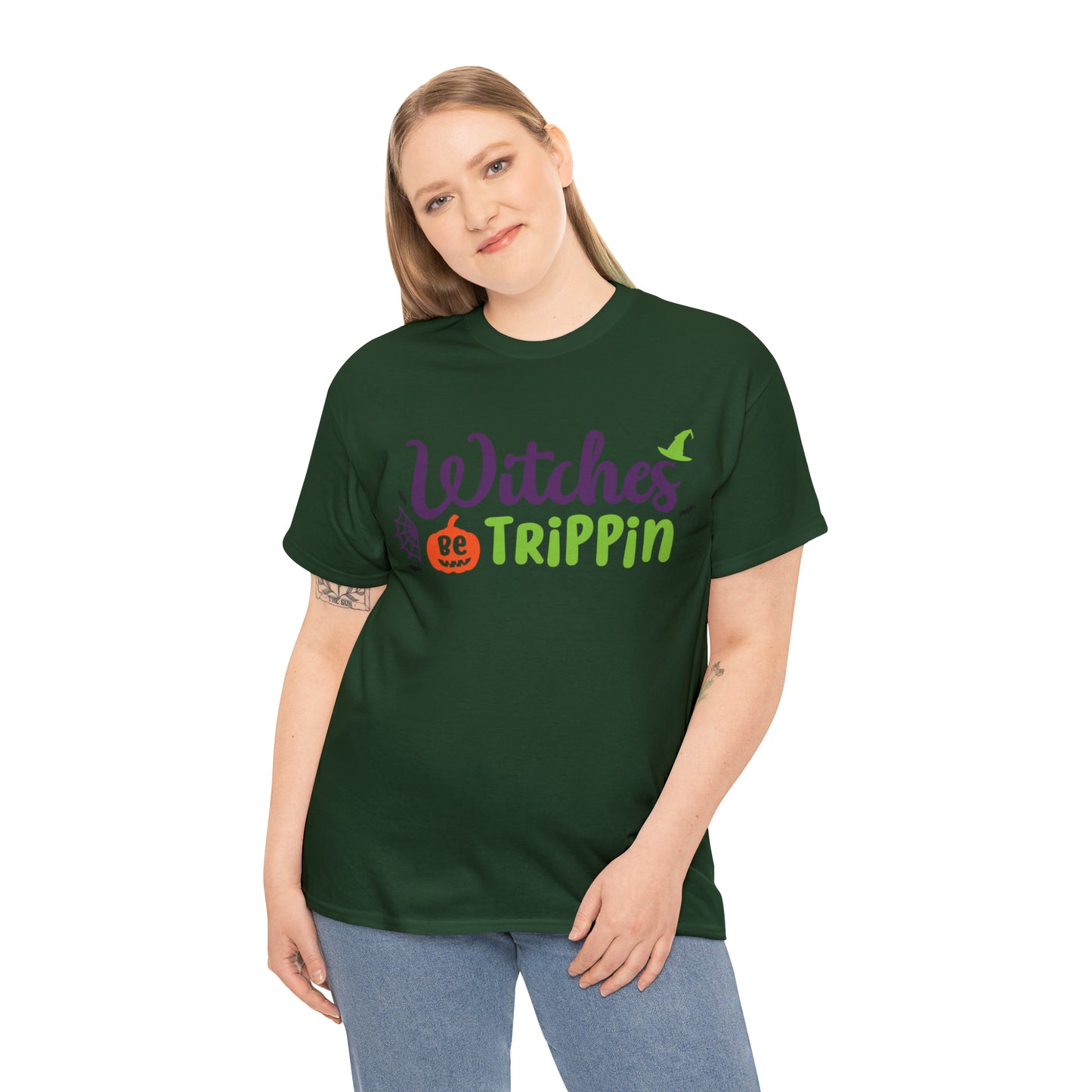 Witches be trippin Unisex Heavy Cotton Tee