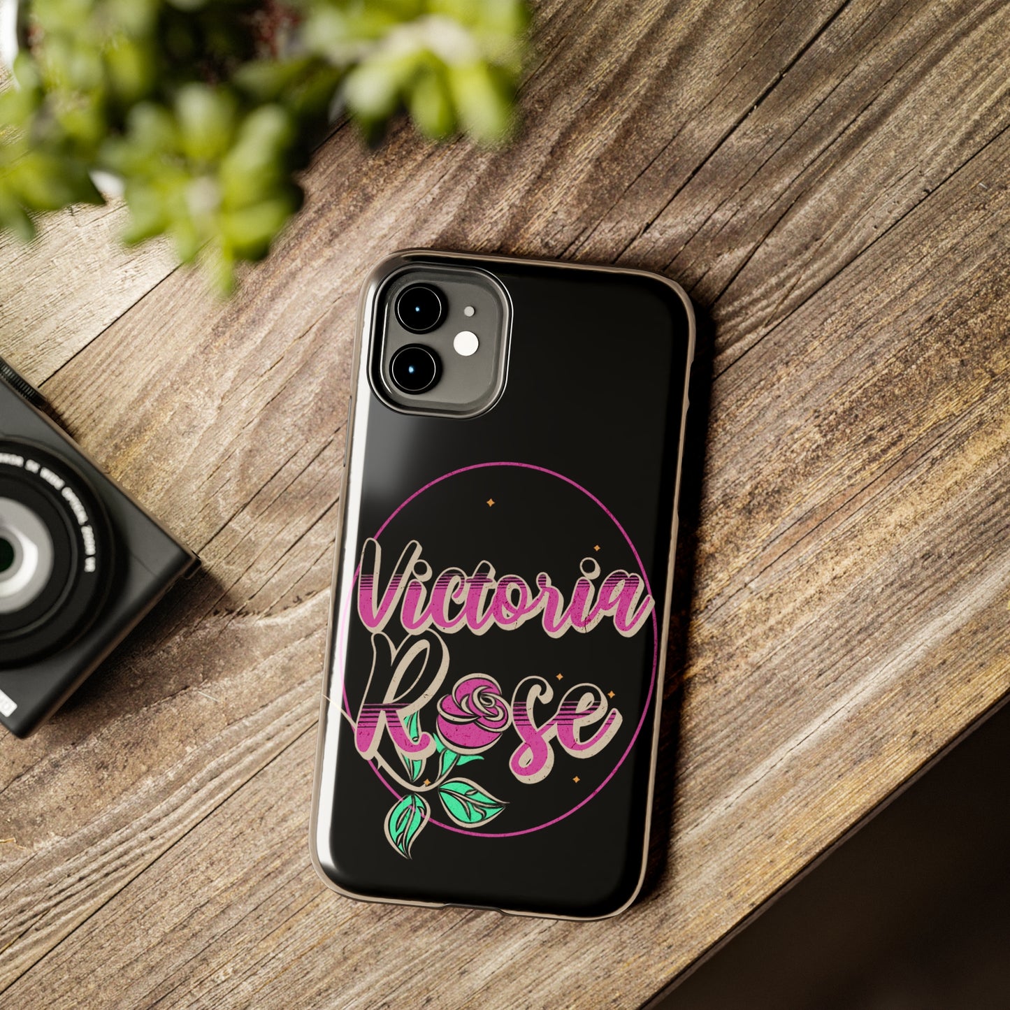 Victoria Rose Phone Case (Black)