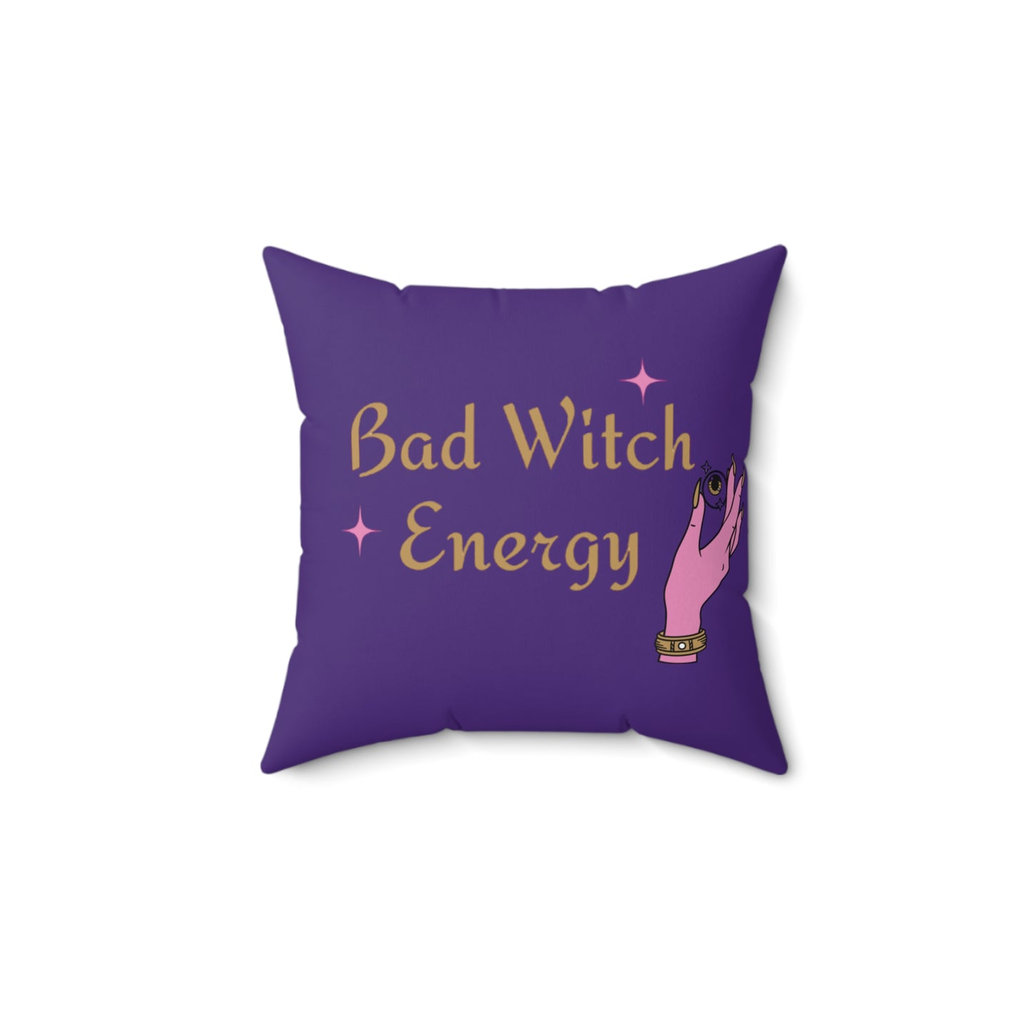 Bad witch energy Square Pillow (Royal Purple)