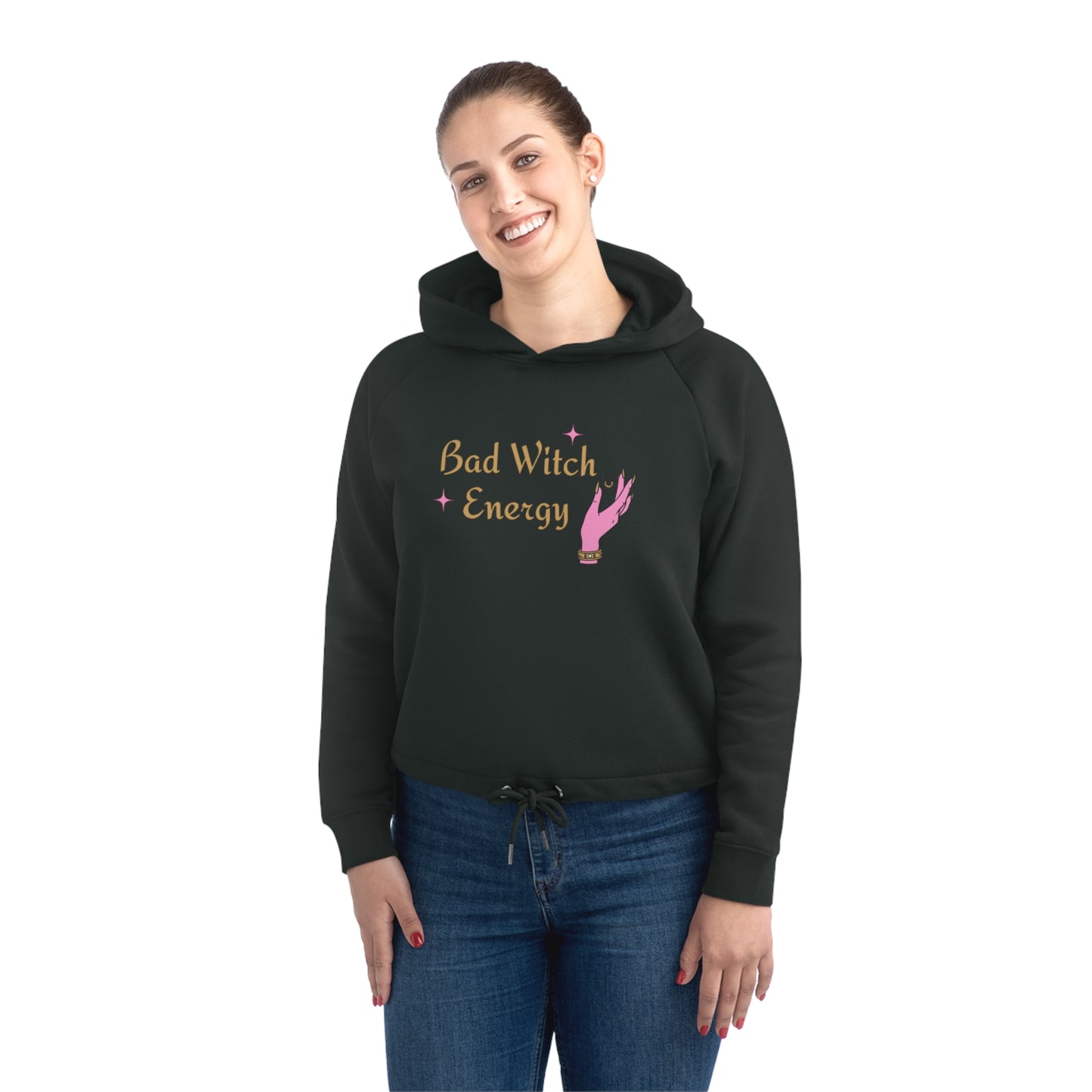 Bad witch energy Cropped Hoodie Sweatshirt