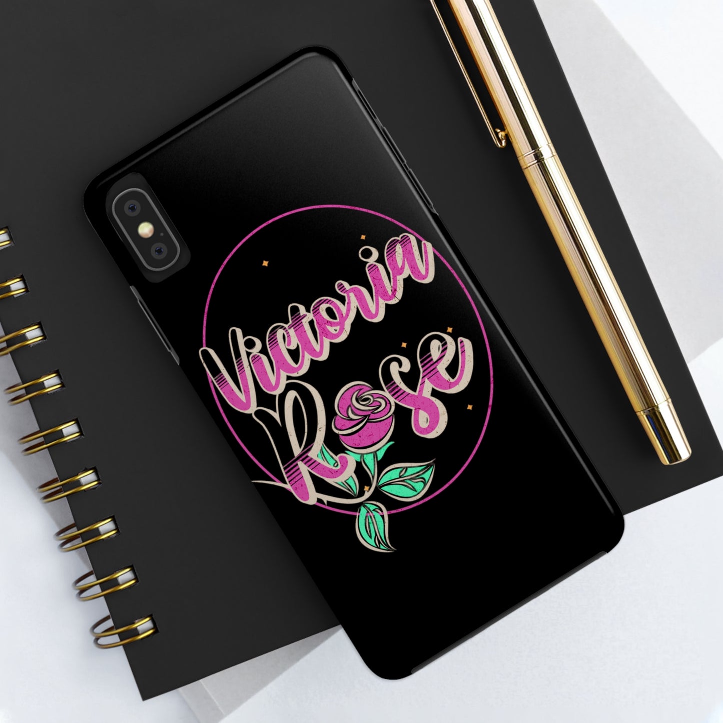 Victoria Rose Phone Case (Black)