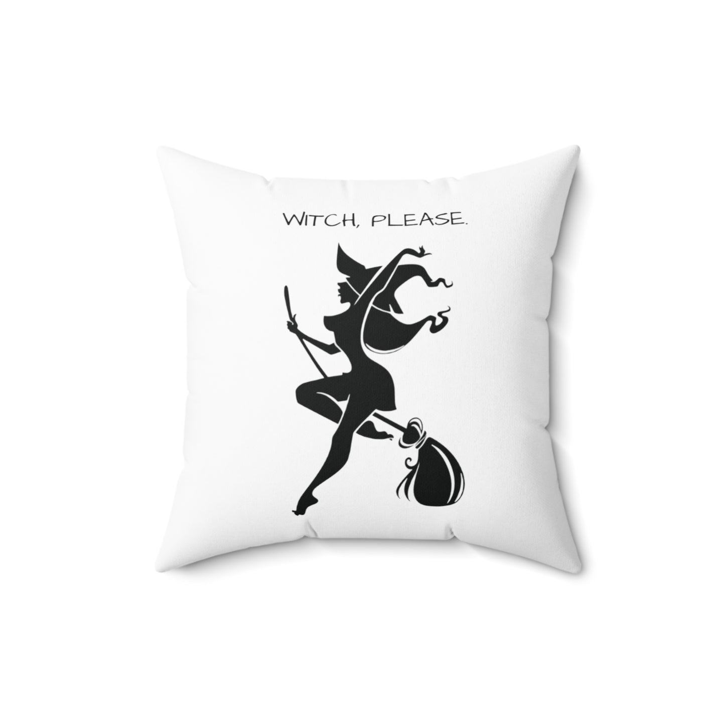 Witch please Square Pillow (Orange)