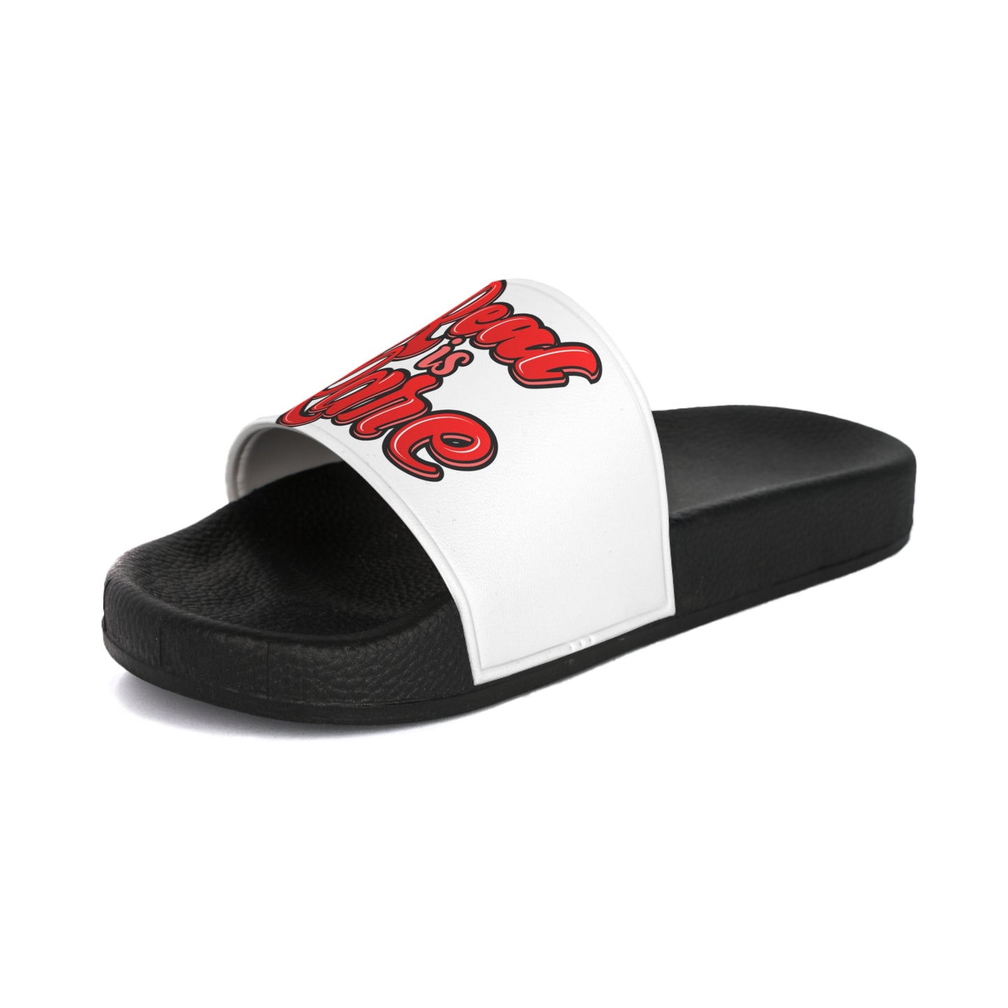 Real is rare Men's Slide Sandals (white)