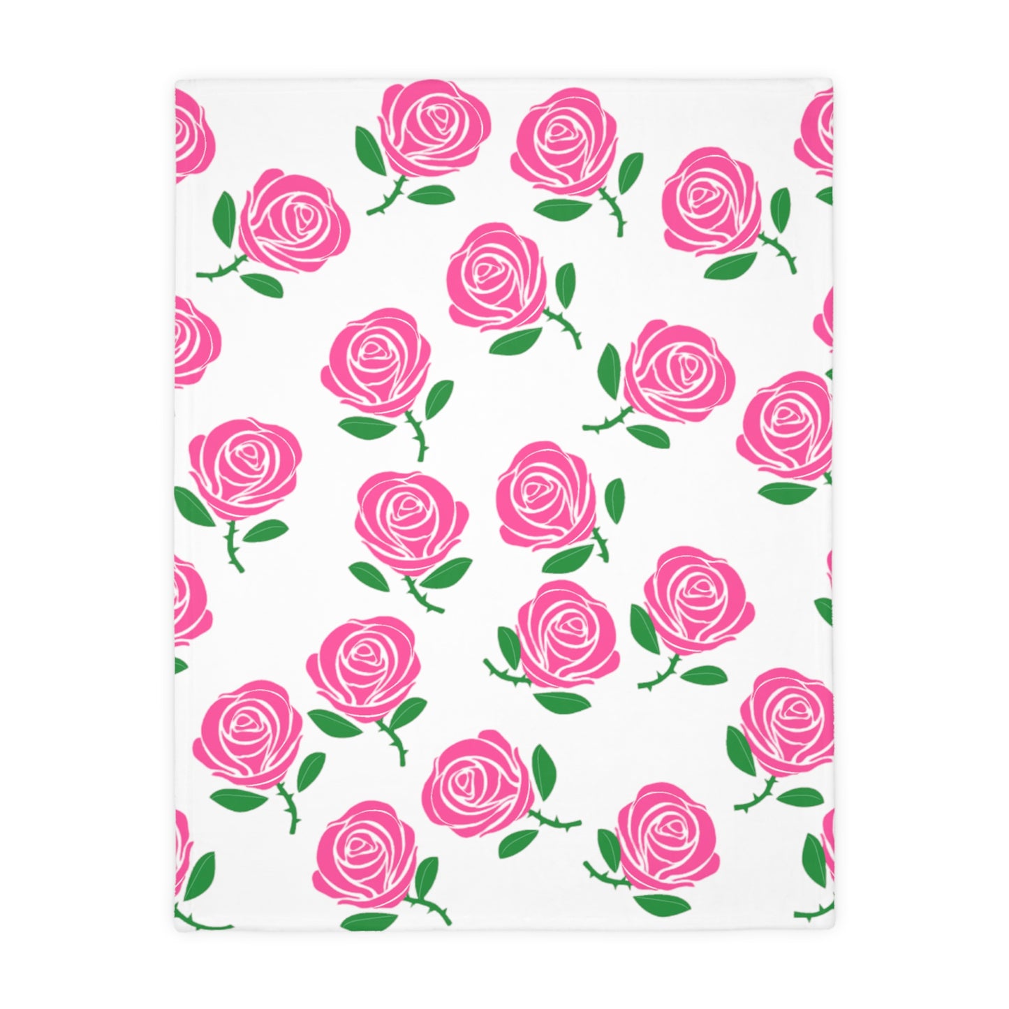 Victoria Rose (Roses everywhere) Velveteen Blanket (Two-sided print)