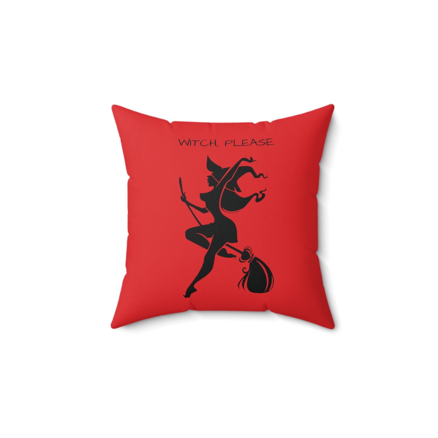 Witch please Square Pillow (Red)