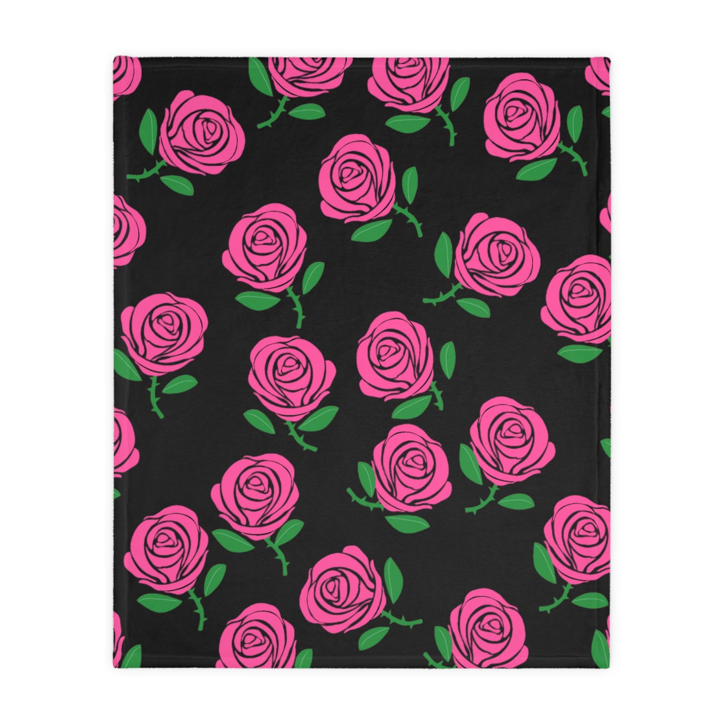 Victoria Rose (Roses everywhere) Velveteen Blanket (Two-sided print)