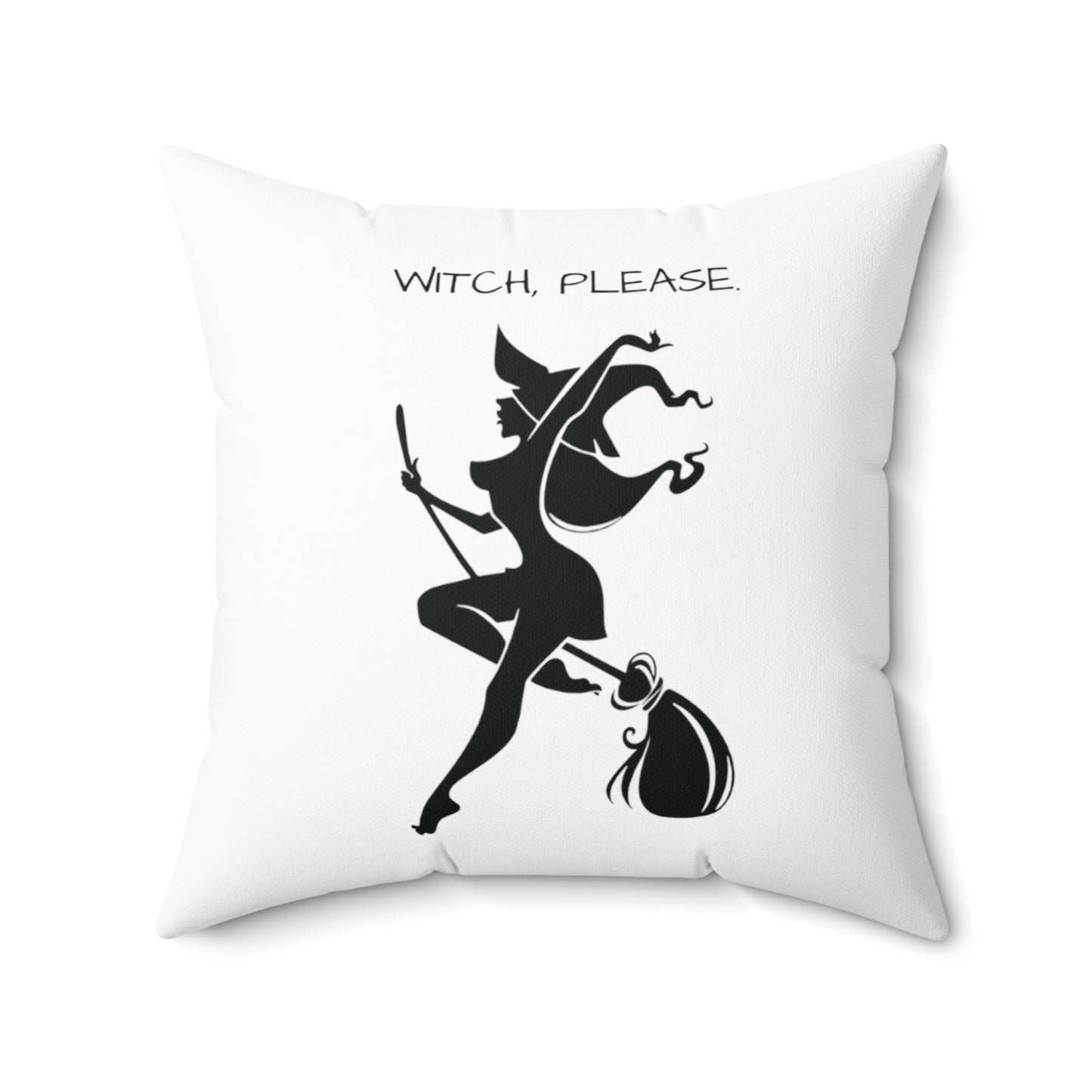 Witch please Square Pillow (Orange)